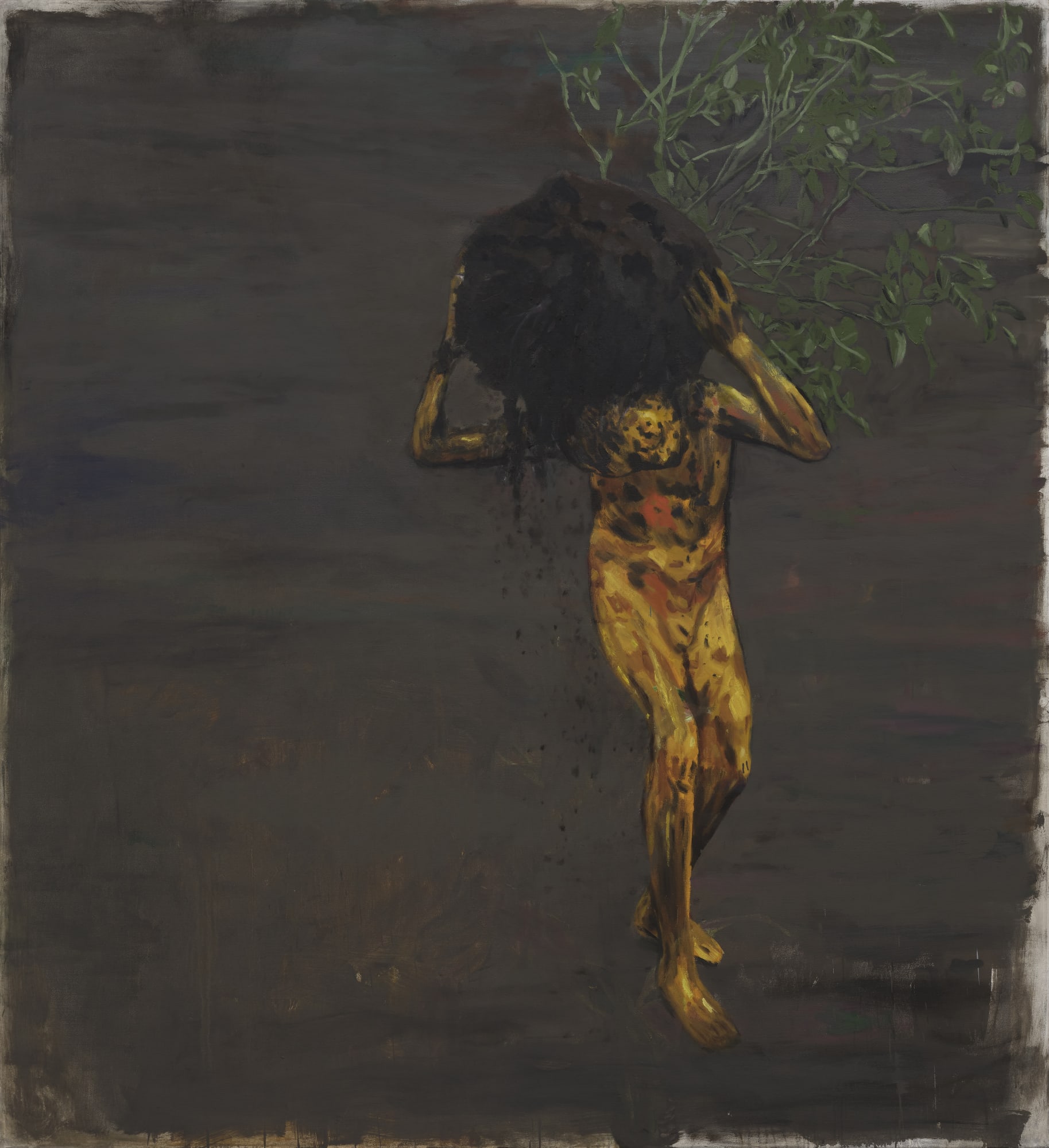 Enrique Martínez Celaya, The Lesson, 2024. Oil and wax on canvas. 82 x 75 in / 208.3 x 190.5 cm. Photo by Heather Rasmussen. Image courtesy of Gallery Wendi Norris, San Francisco, CA.