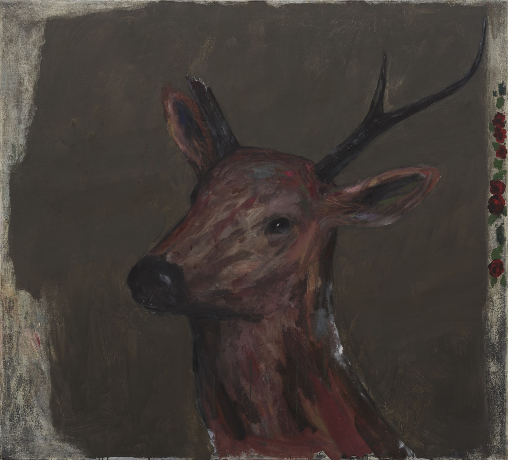 Enrique Martínez Celaya, The Lovely One, 2024. Oil and wax on canvas. 57 x 63 in / 144.8 x 160 cm. Photo by Heather Rasmussen. Image courtesy of Gallery Wendi Norris, San Francisco, CA.