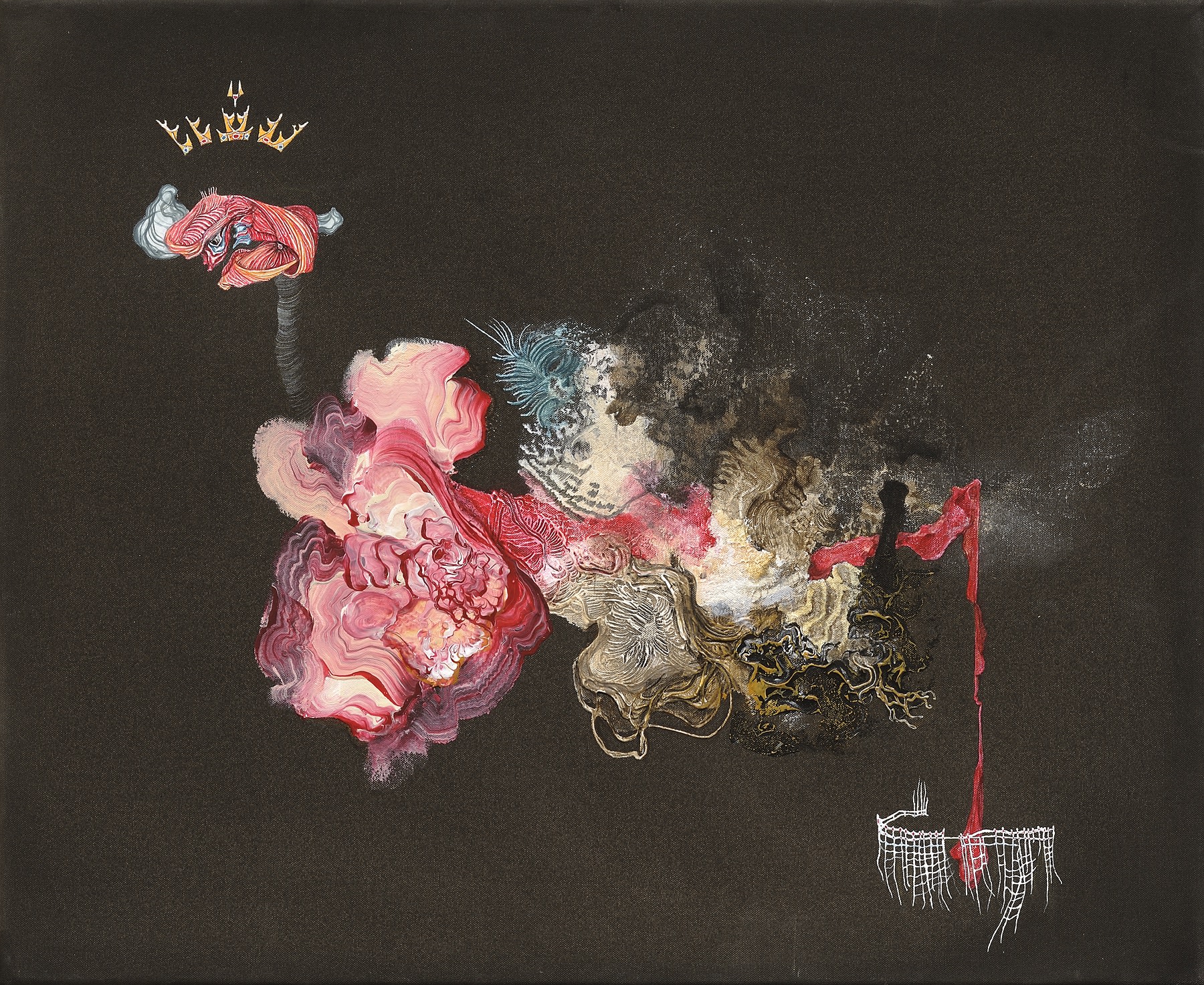 Kate Eric, Composition 4, 2011, Acrylic on canvas, 18 x 22 inches (46 x 56 cm)