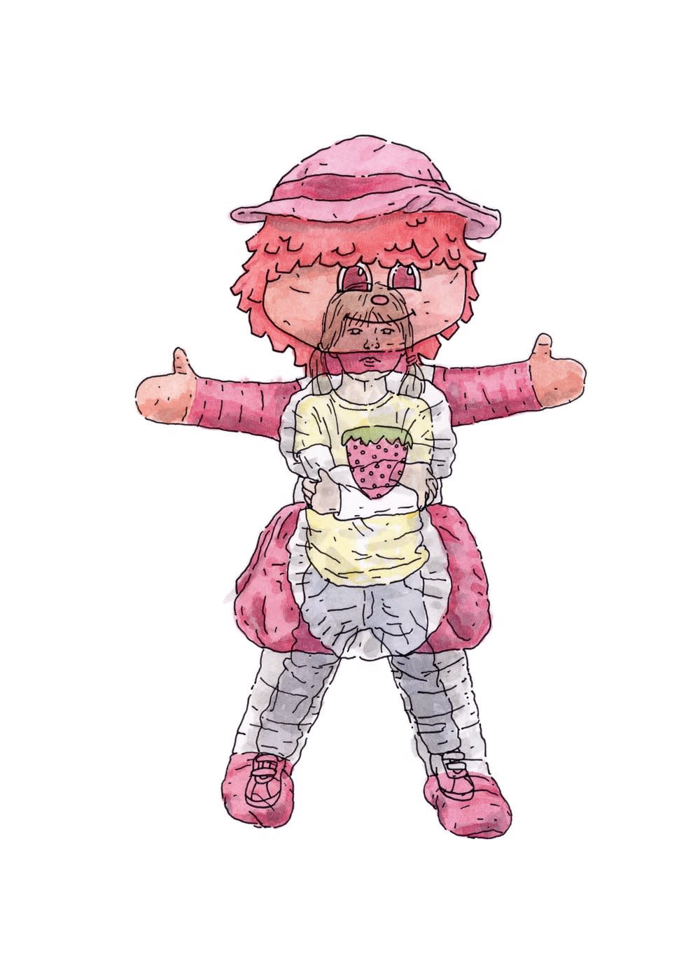 Julio César Morales, Undocumented Interventions 18, 2010, Watercolor and ink on paper, 14 x 11 inches (36 x 28 cm)