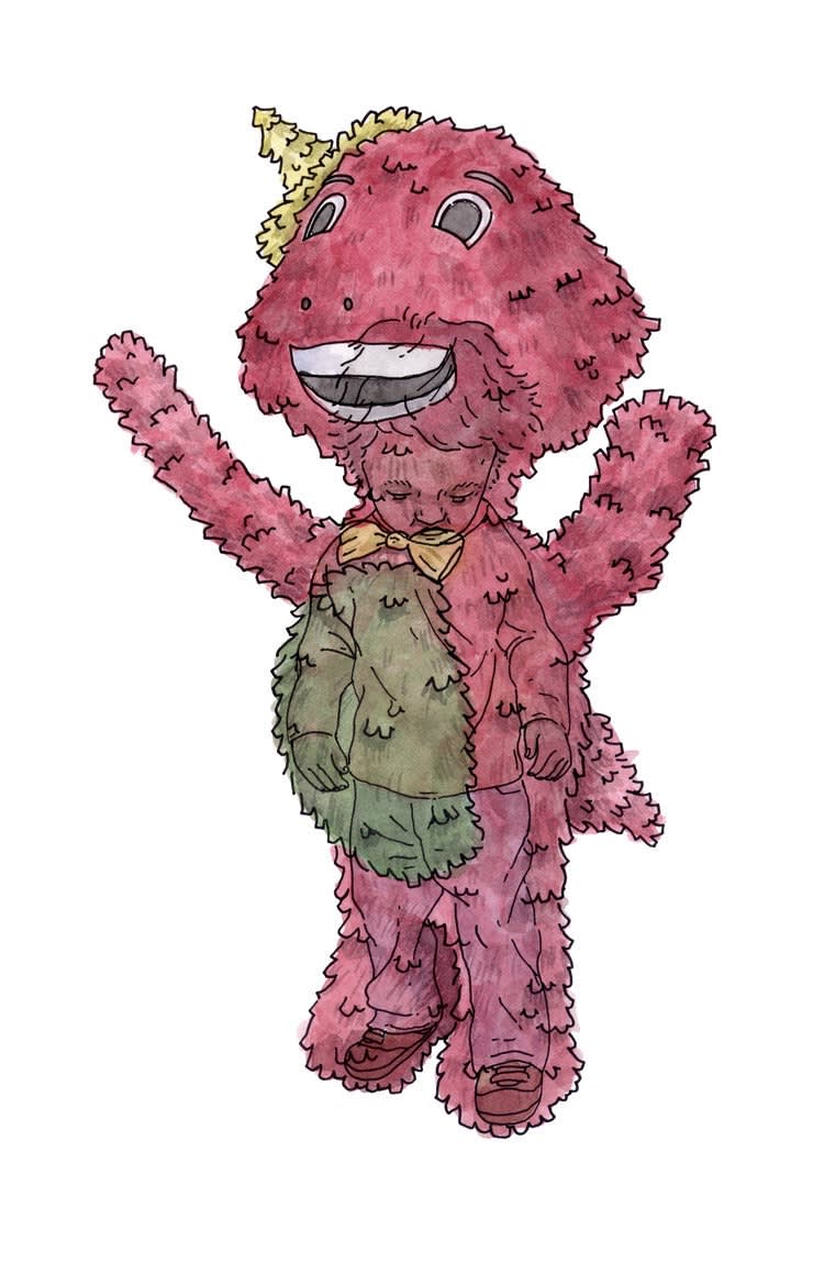 Julio César Morales, Undocumented Interventions 14, 2010, Watercolor and ink on paper, 14 x 11 inches (36 x 28 cm)