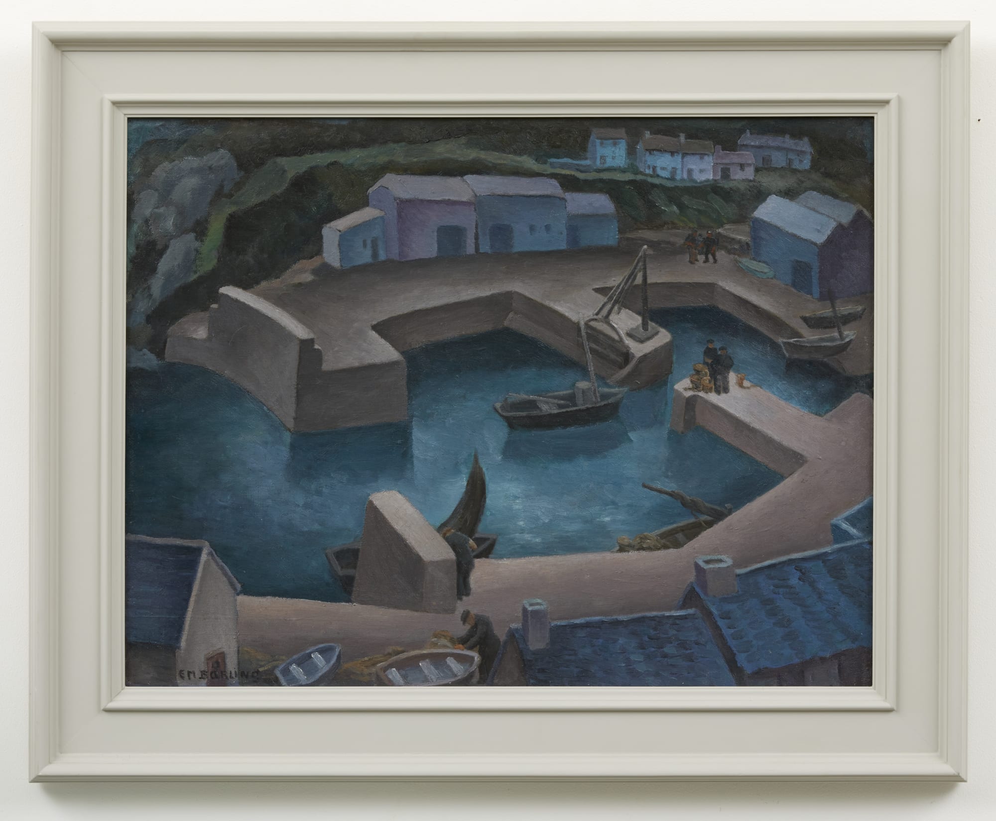 A Moonlit Fishing Port, Elsie Barling