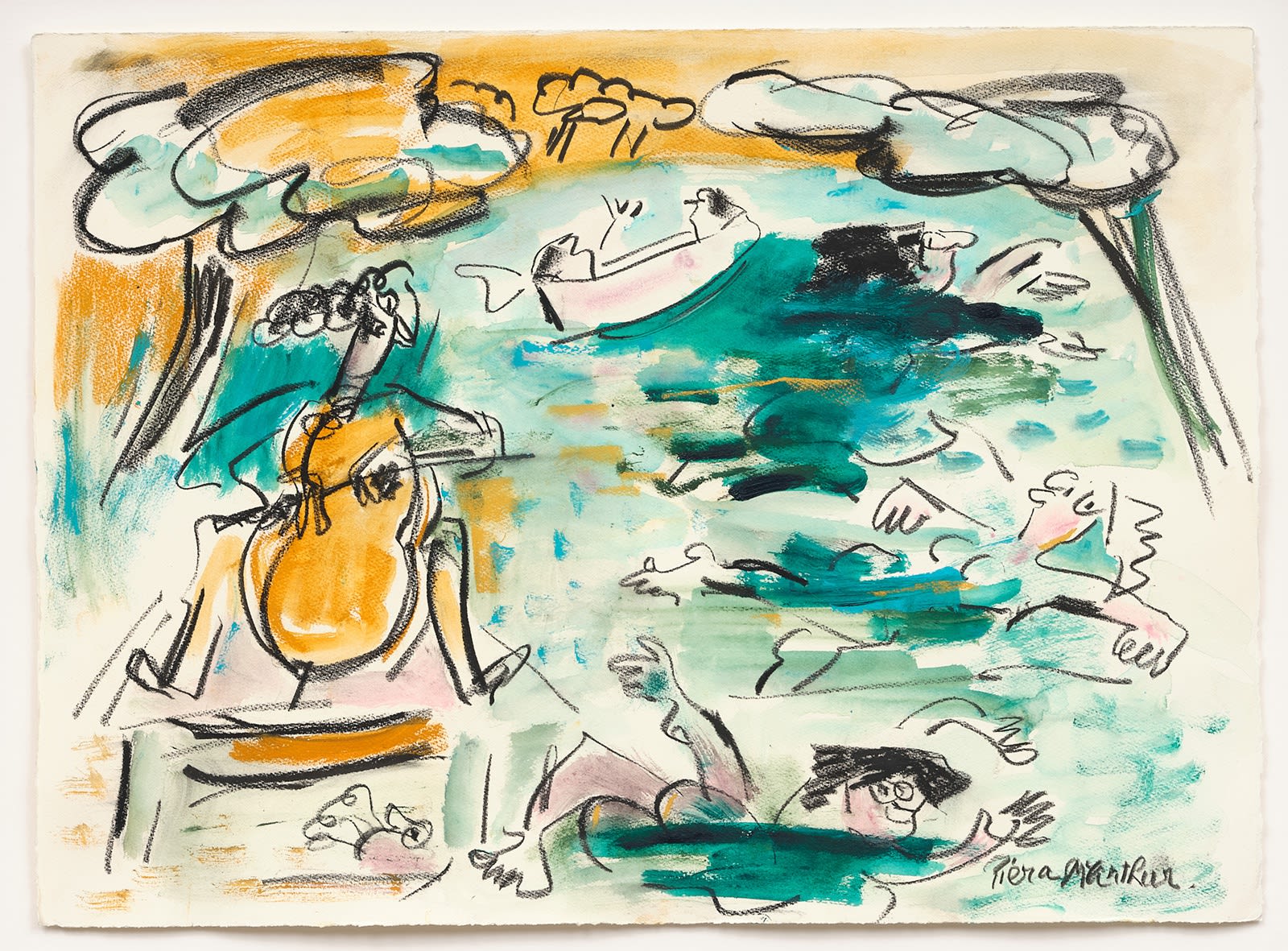 Piera McArthur, At the sight of the swimmers Handel feels the first strains of his Water Music coming on