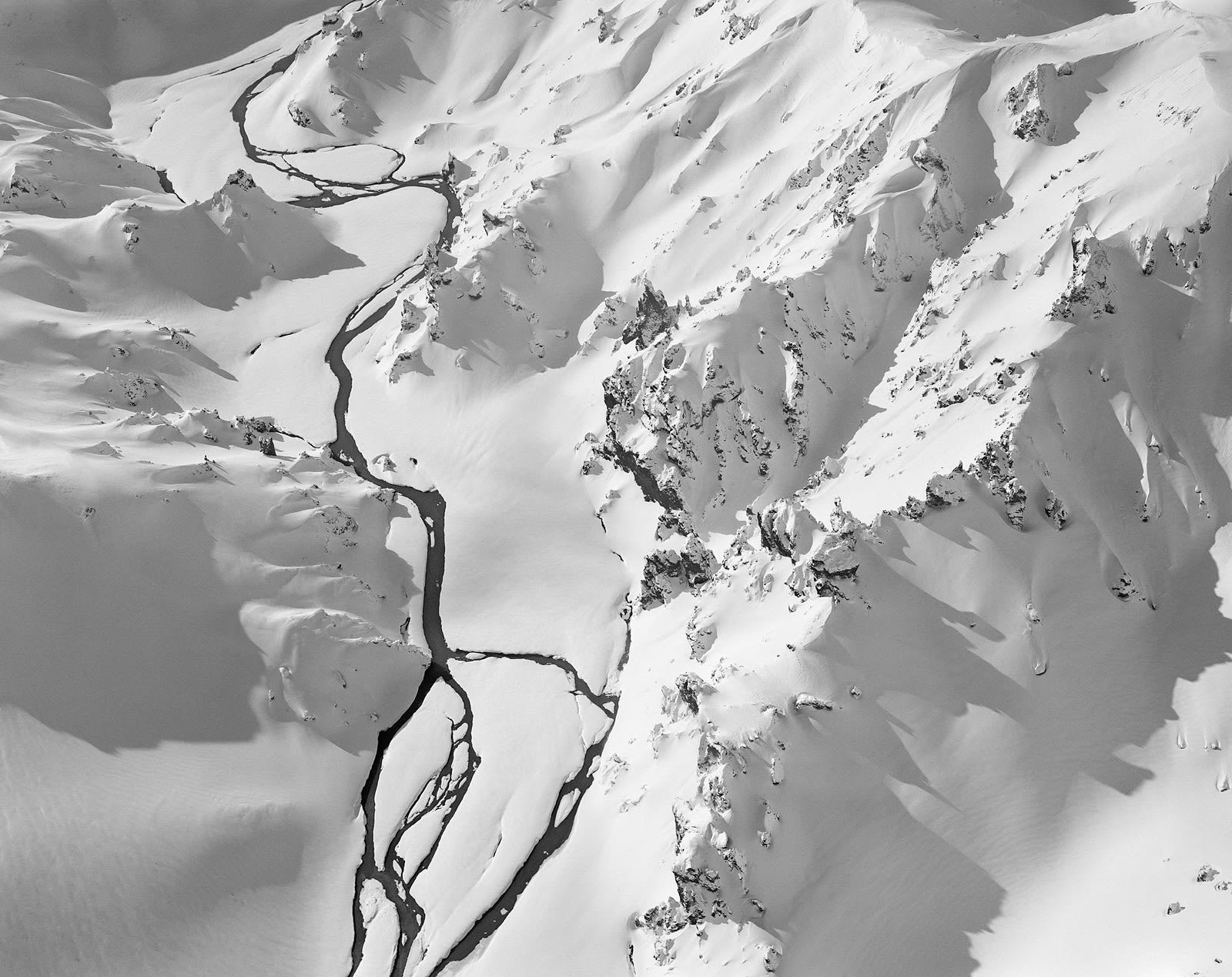 Aerial View, Suðurland, Iceland, 2015 Selenium Toned Silver Gelatin Print 16x20" Edition of Three