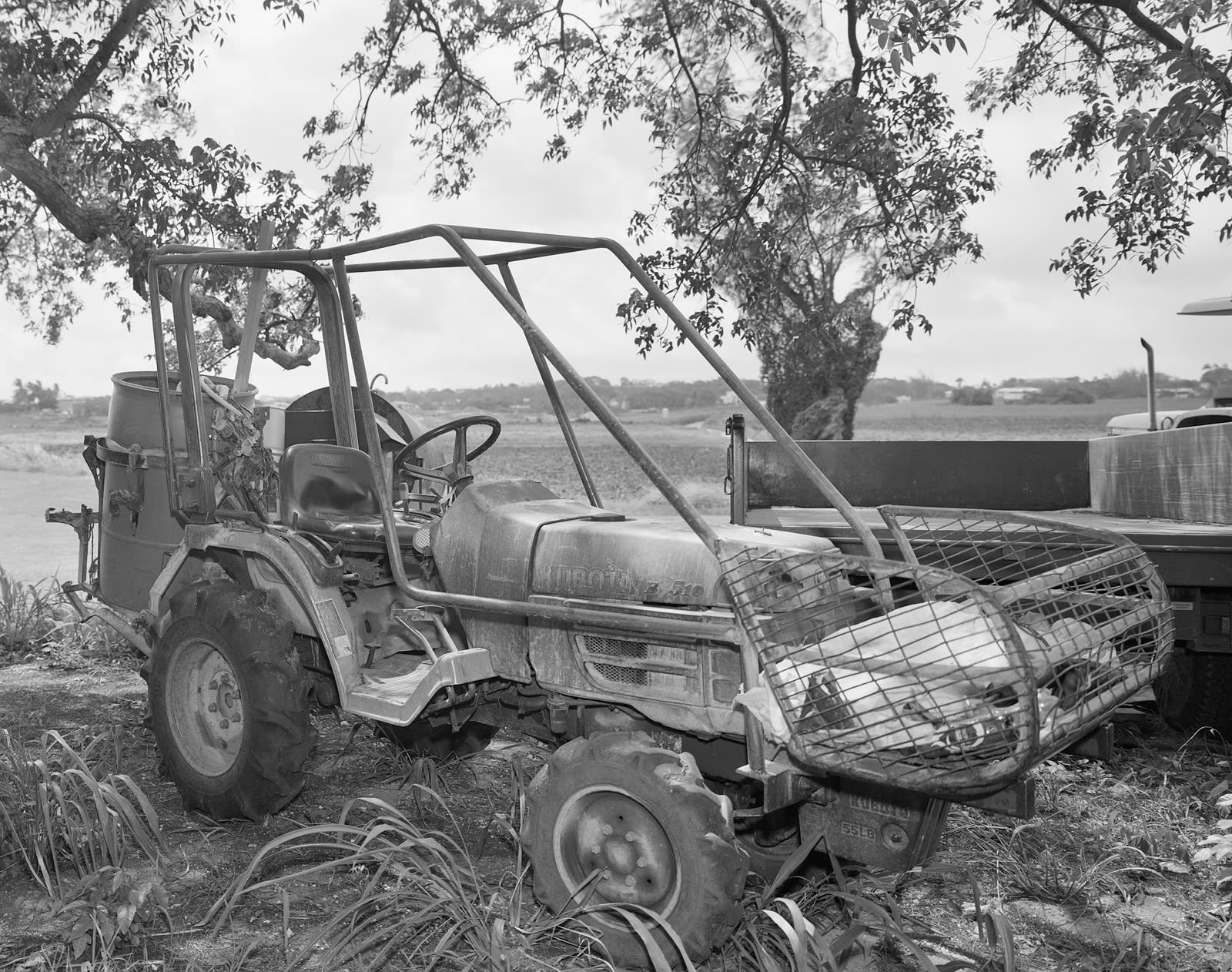 Sprayer, Brighton Farm, St. George, Barbados, 2023 Selenium Toned Silver Gelatin Print, 20x24" Archival Pigment Print on Moab Entrada Rag, 17x21" Edition of Three