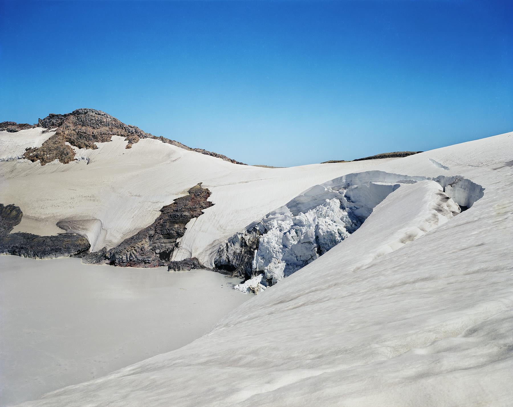 Crater Lake Rim, Mt. Ruapehu, New Zealand, 1995 Archival Pigment Print on Moab Entrada Rag, Image Size, 8x10", Paper Size, 17x21" Edition of Three