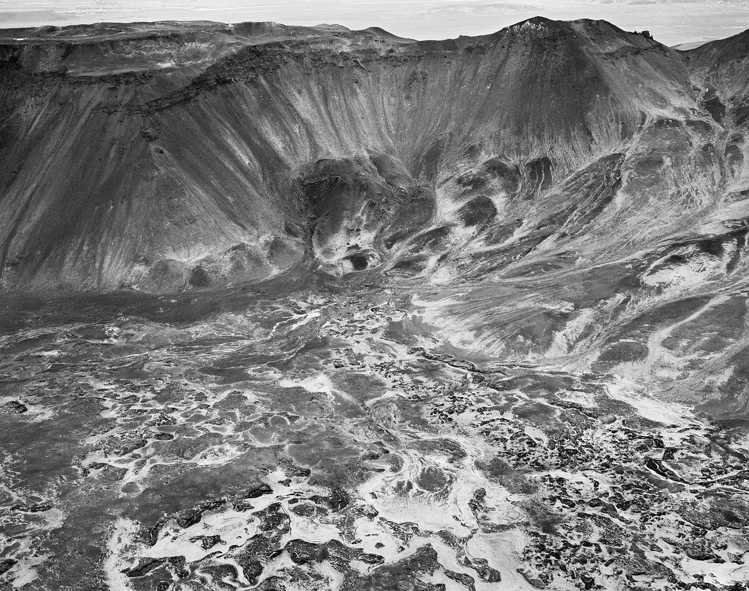 Aerial View of Herðubreiðartögl, Central Highlands, Iceland, 2019 Selenium Toned Silver Gelatin Print 16x20" Edition of Three