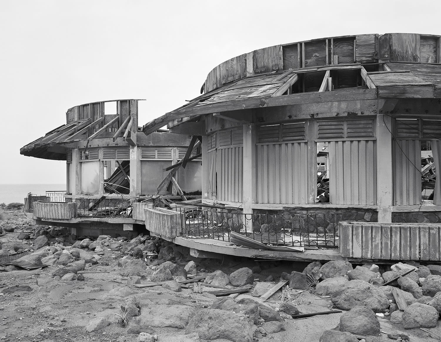 Top Floor of Arrows Man Shop, Exclusion Zone, Plymouth, Montserrat, 2016 Selenium Toned Silver Gelatin Print 16x20" Edition of Three