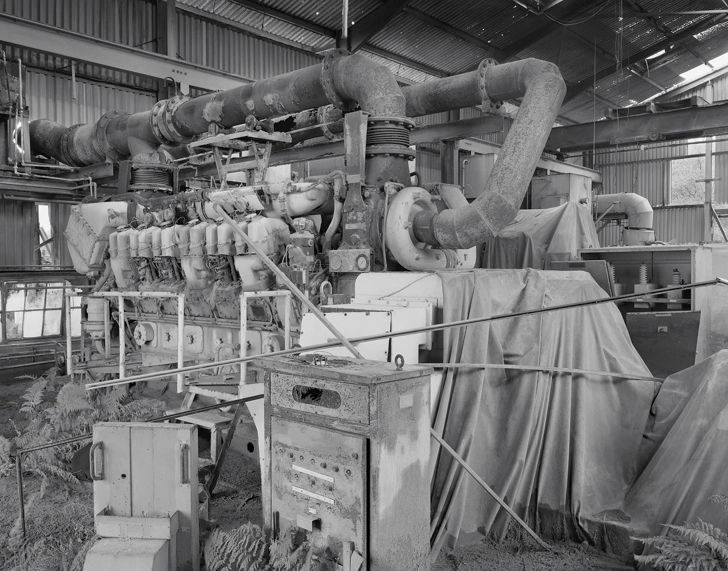 Former Power Station for the Island, Exclusion Zone, Plymouth, Montserrat, 2016 Selenium Toned Silver Gelatin Print 16x20" Edition of Three