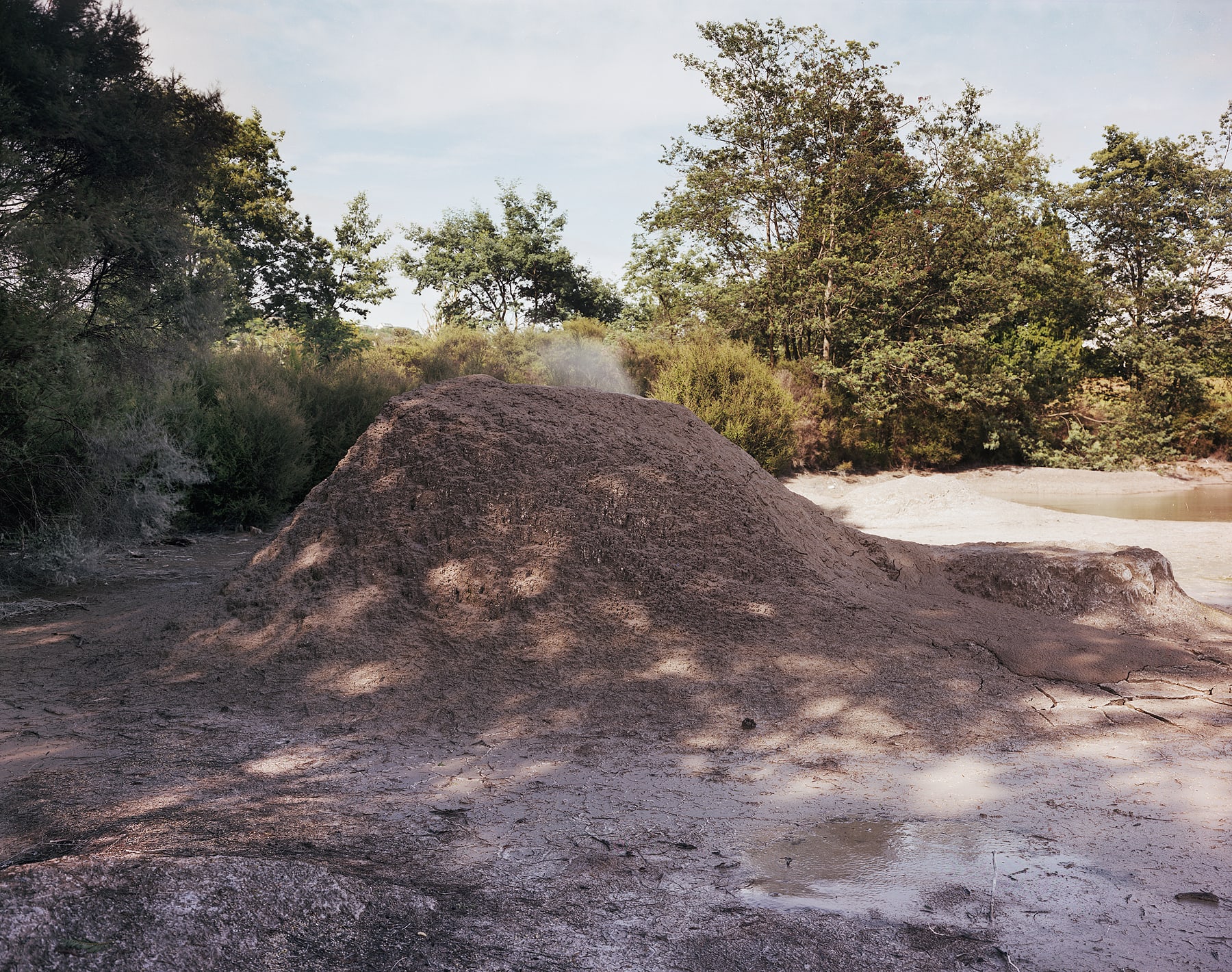 Mud Volcano in Golf Course, Rotorua, New Zealand, 1995 Archival Pigment Print on Moab Entrada Rag, Image Size, 8x10", Paper Size, 17x21" Edition of Three