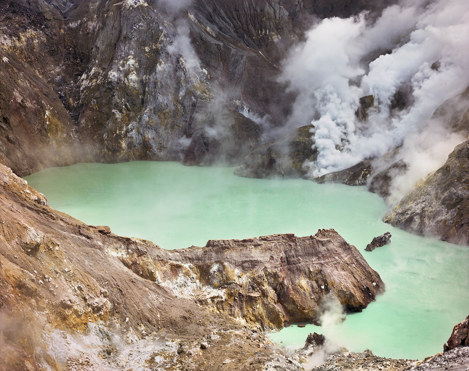 Crater Lake, Whakaari Island, New Zealand, 1995 Archival Pigment Print on Moab Entrada Rag, Image Size, 8x10", Paper Size, 17x21" Edition of Three