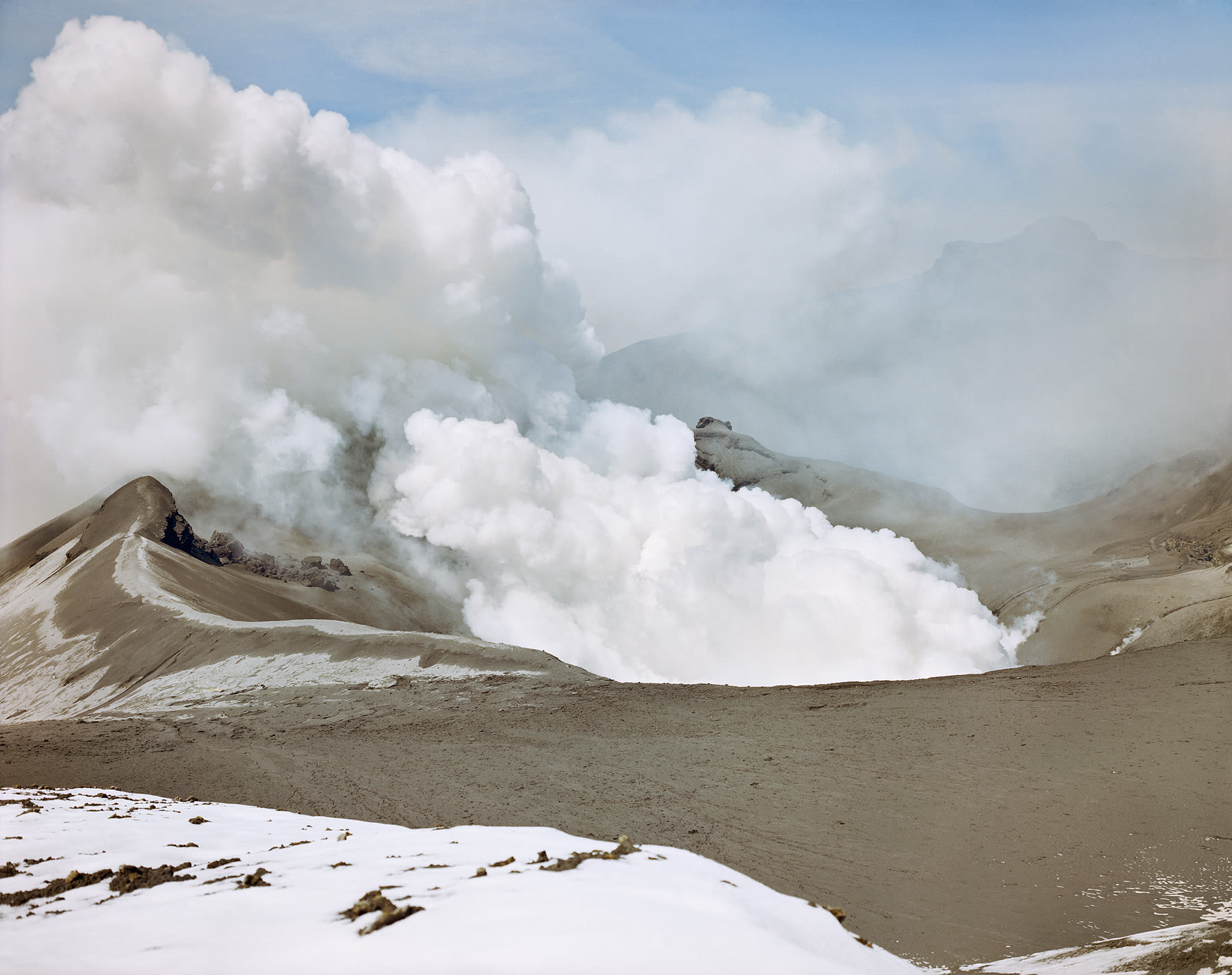 The Evaporation of Crater Lake, Mt. Ruapehu, New Zealand, 1995 Archival Pigment Print on Moab Entrada Rag, Image Size, 8x10", Paper Size, 17x21" Edition of Three