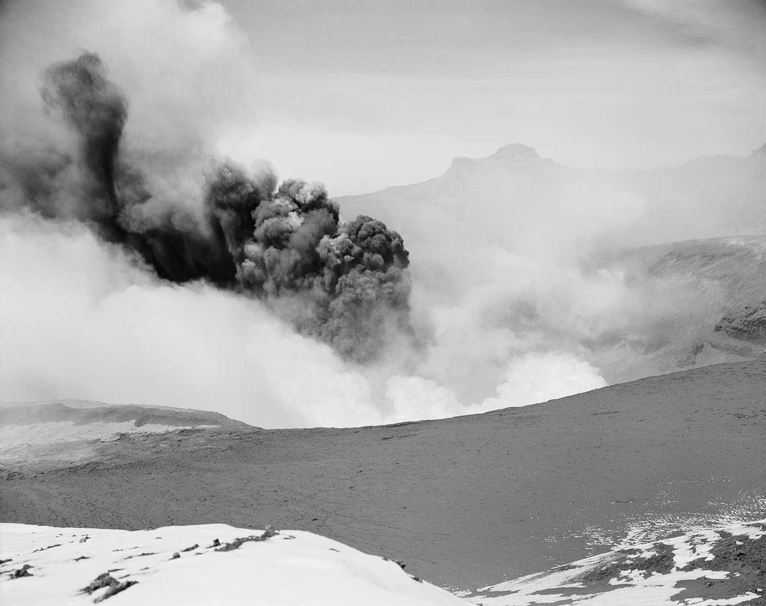 Eruption Event, Mt. Ruapehu, New Zealand, 1995 Archival Pigment Print on Moab Entrada Rag, Image Size, 8x10", Paper Size, 17x21" Edition of Three