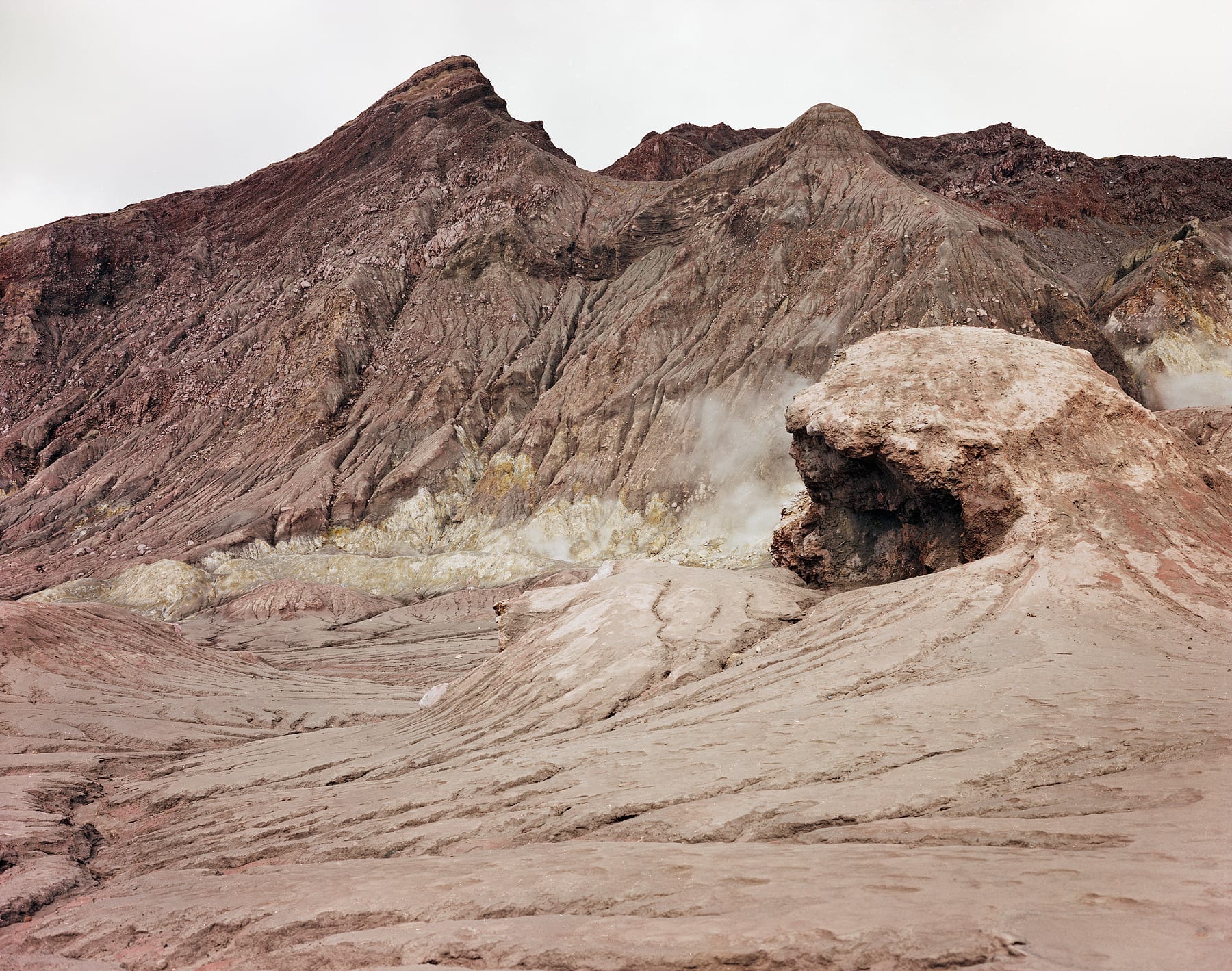 Crater Floor, Whakaari Island, New Zealand, 1995 Archival Pigment Print on Moab Entrada Rag, Image Size, 8x10", Paper Size, 17x21" Edition of Three