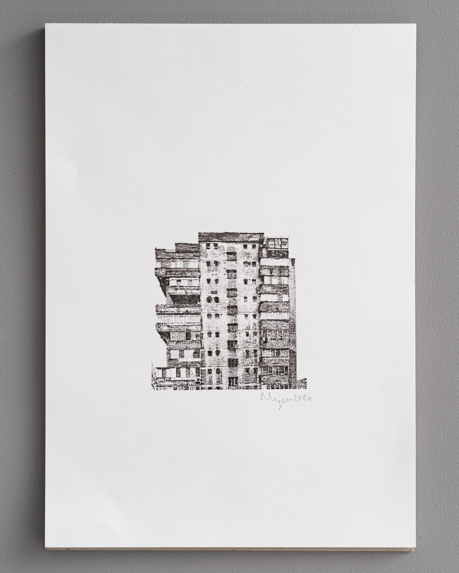 Răzvan Neagoe Grain from Bucharest, 2023 Monotype on paper Nostalgie Hahnemuhle 190 gsm 30x40 cm.