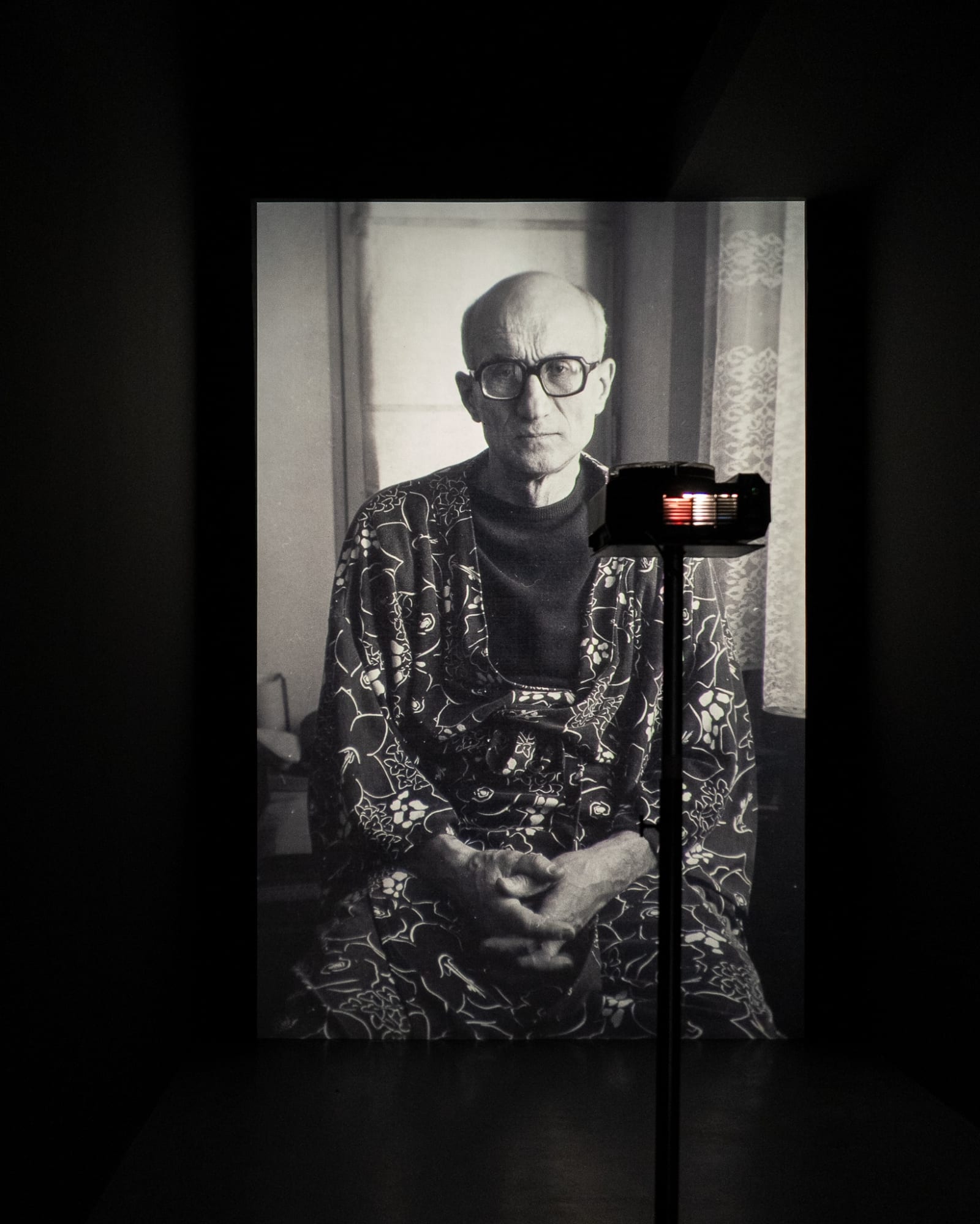 Installation view Florin Mitroi: Ch. 1: Winter, curated by Erwin Kessler Slide projection from the photo lab of the artist Florin Mitroi. Silver print transferred to slide (technical consultant Nicu Ilfoveanu)