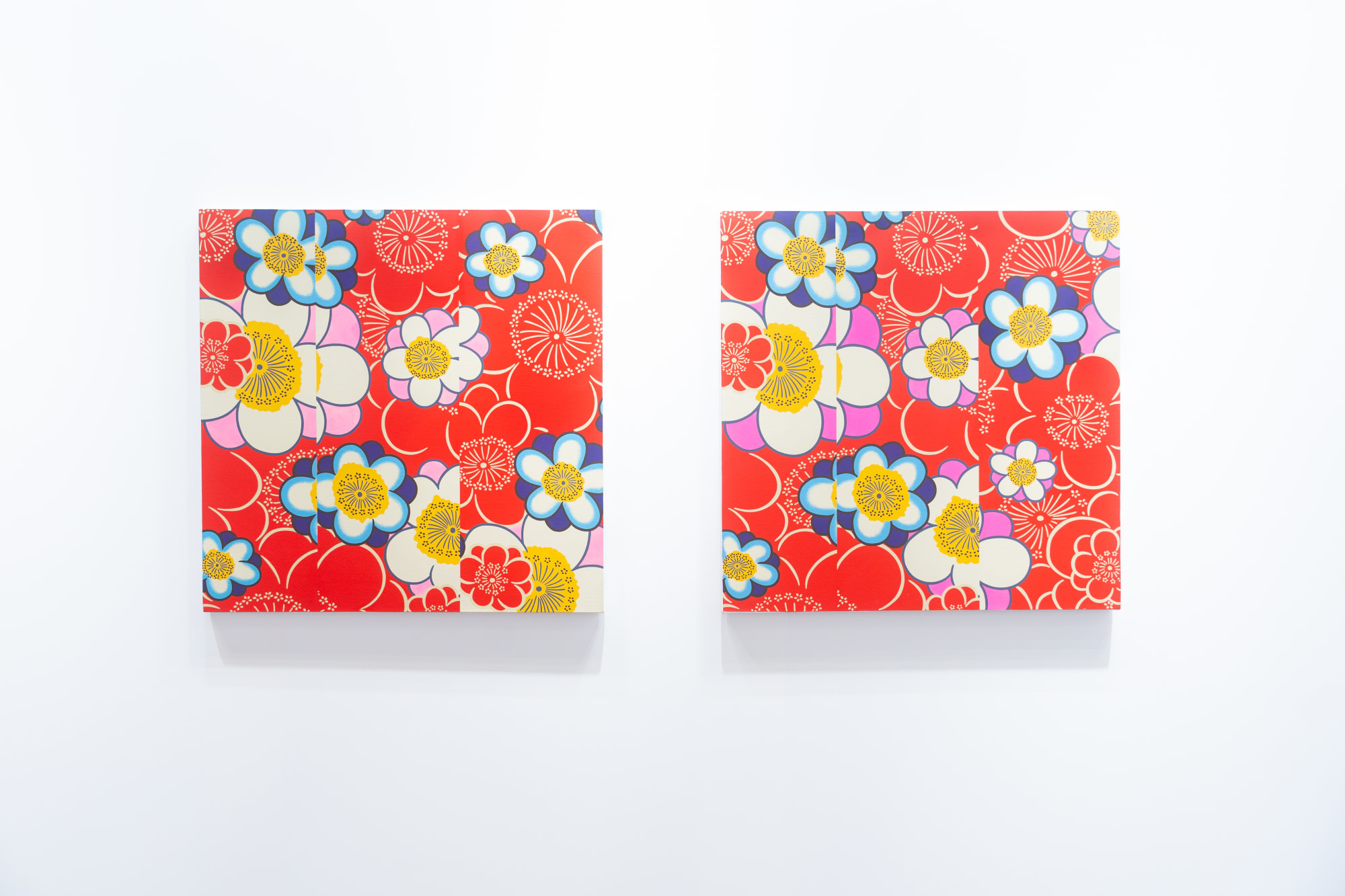 Michael Lin, Untitled & Untitled (15.10.12), 2012, Acrylic on canvas, 70 x 70 cm. Courtesy of BANK and the artist