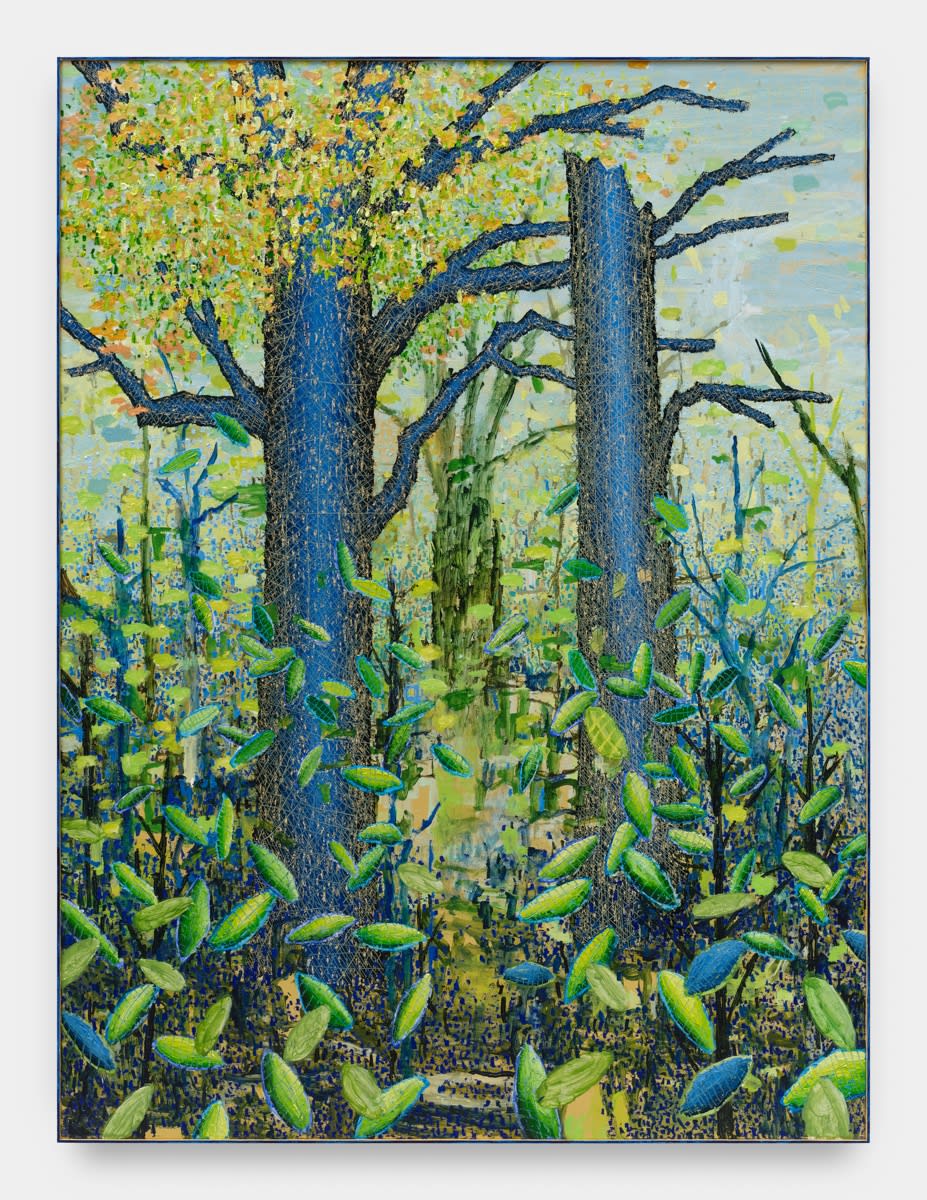 Untitled 2024 Oil and acrylic on canvas in wood frame 201x150cm