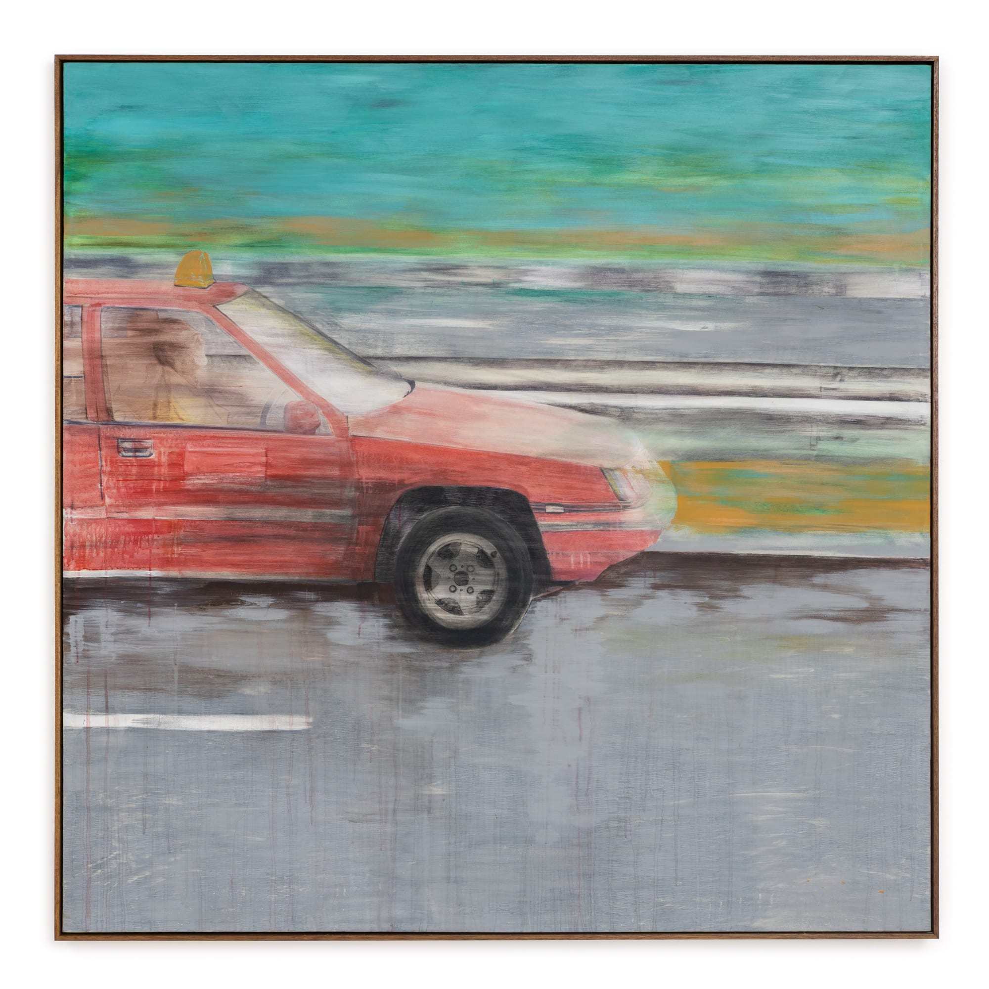 Arash Jabbar Godspeed, 2025 Acrylic, emulsion, and colored pencil on canvas 152 X 152 cm