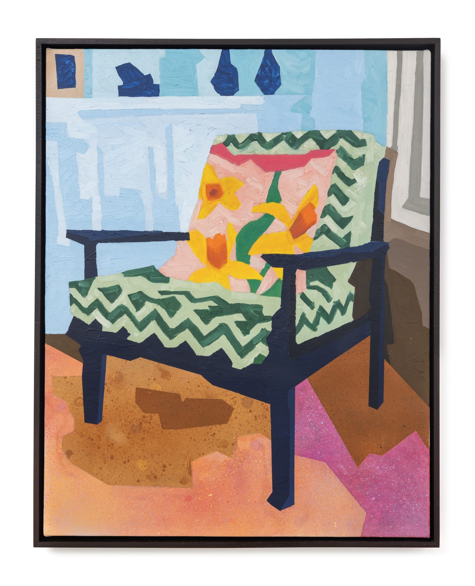 Loqman Zainal Kerusi Menunggu, 2025 Mix media on canvas 61.5 X 77 cm