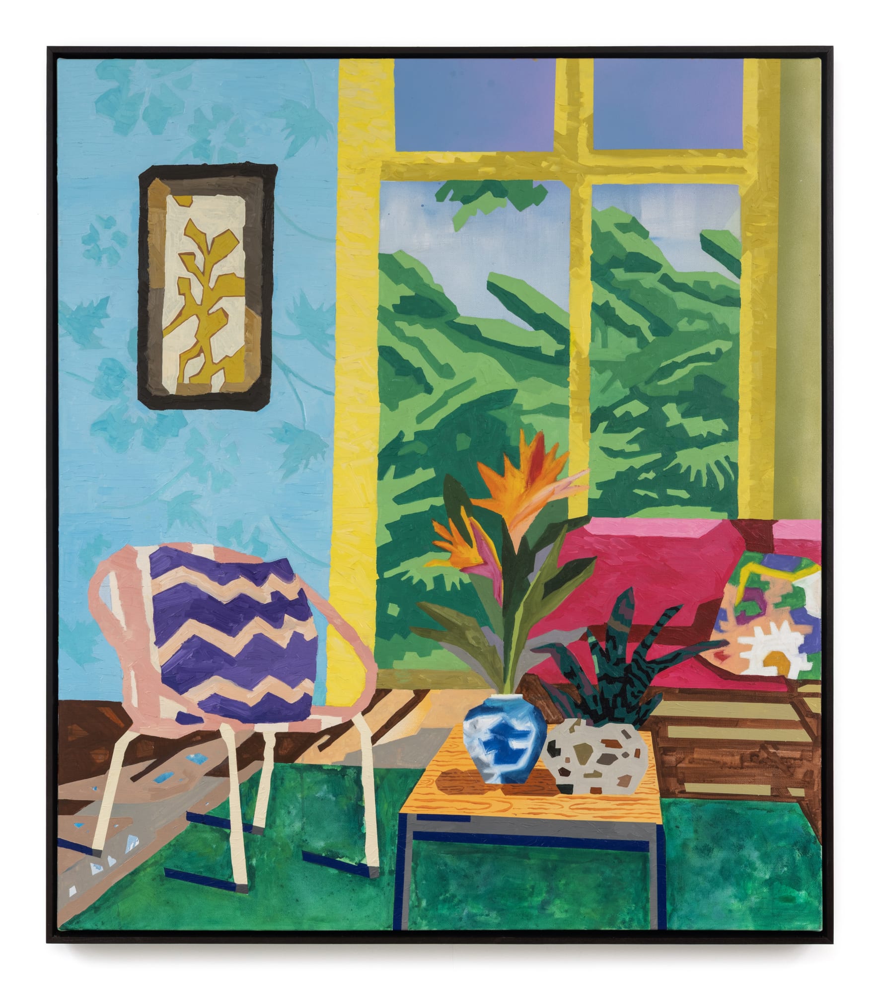 Loqman Zainal Dekat Jendela, 2025 Mix media on canvas 106.8 X 122.5 cm