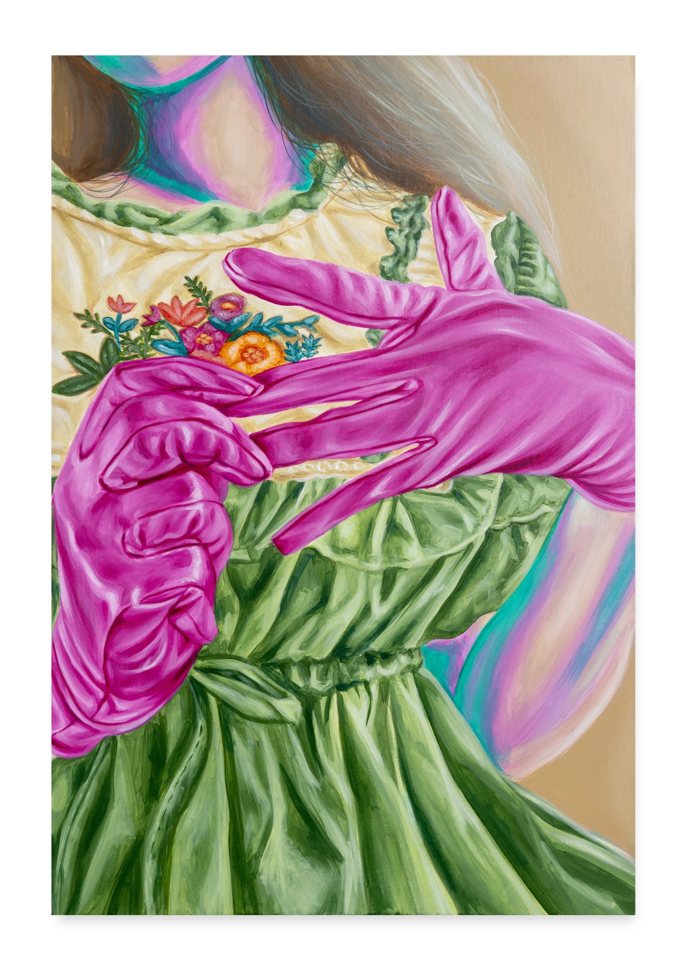 Hana Tan Take It Off, 2025 Acrylic on linen 91 X 61 cm