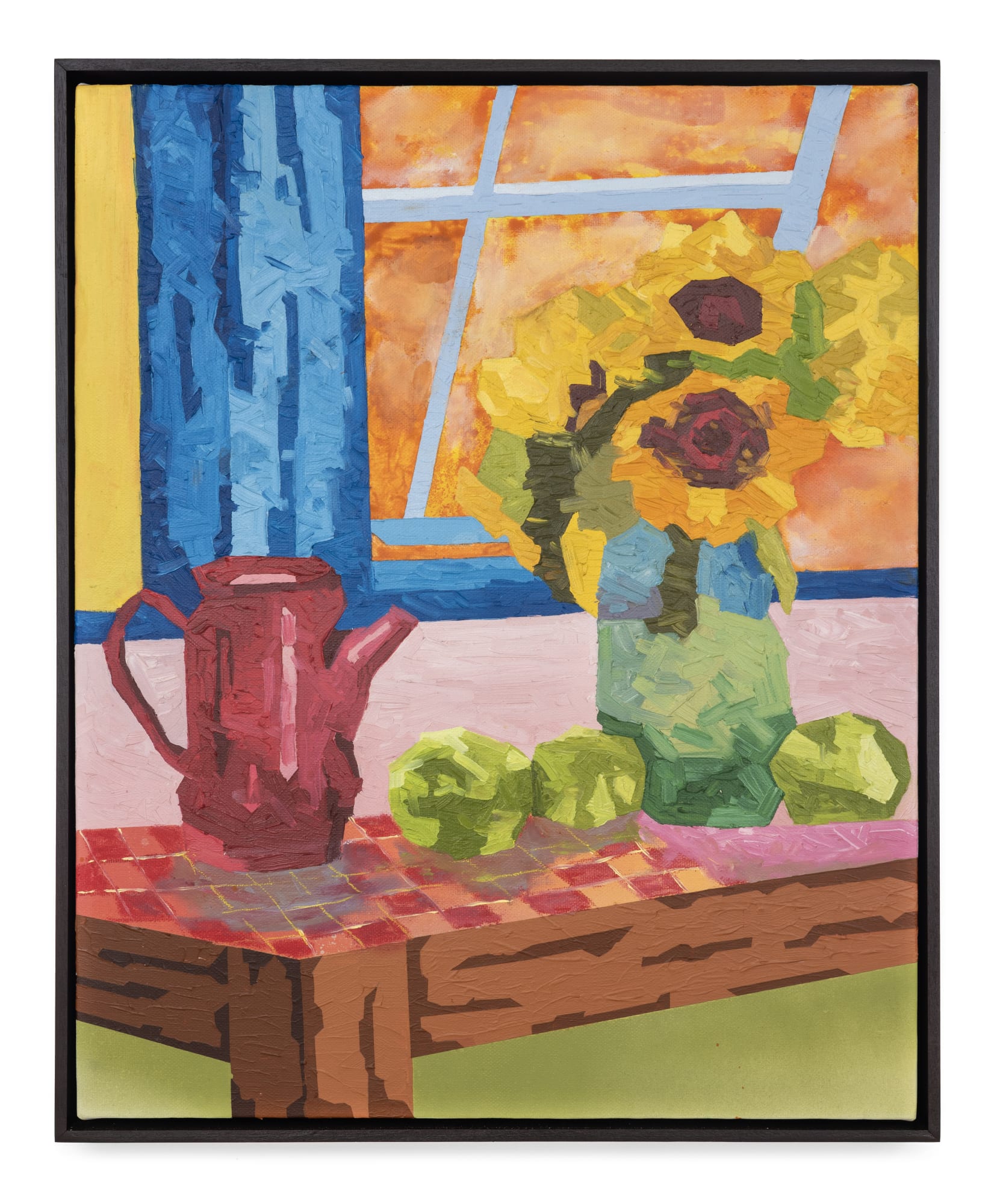 Loqman Zainal Antara Teko dan Bunga, 2025 Mix media on canvas 61.3 X 77 cm