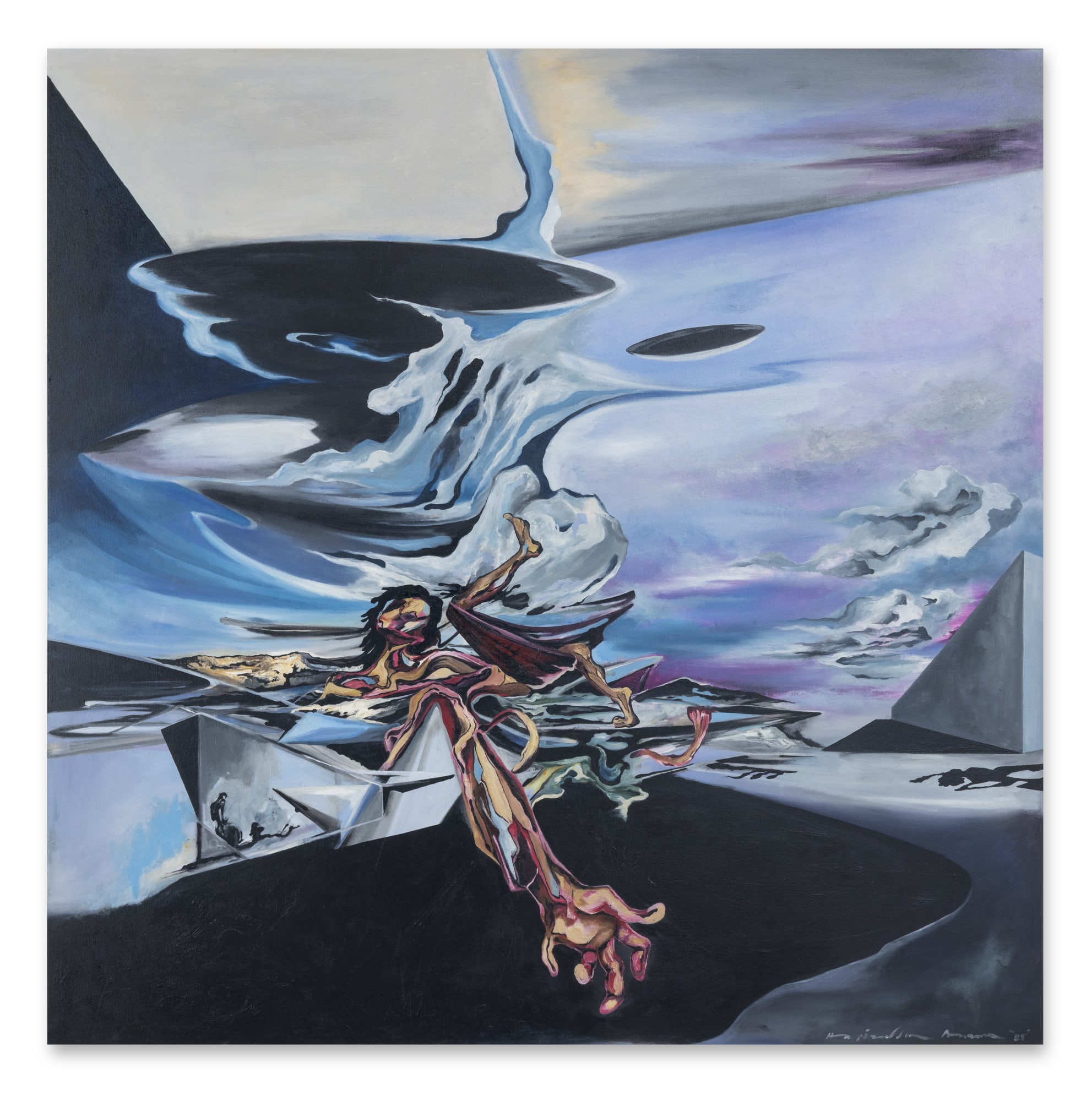 Hafizuddin Azman Mengapa Disaat Itu ?, 2025 Oil on canvas 143 X 143 cm