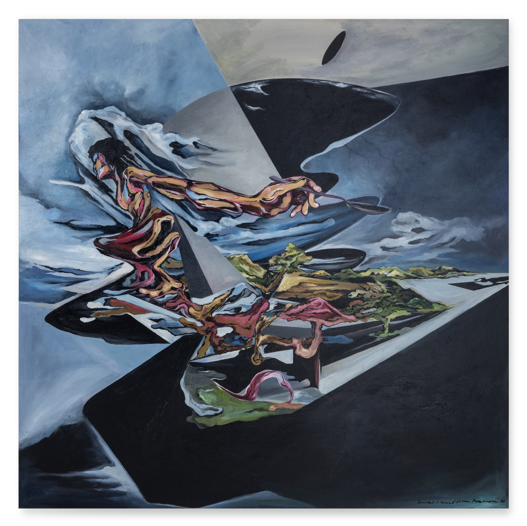 Hafizuddin Azman Harus Ditelan Jua, 2025 Oil on canvas 143 X 143 cm