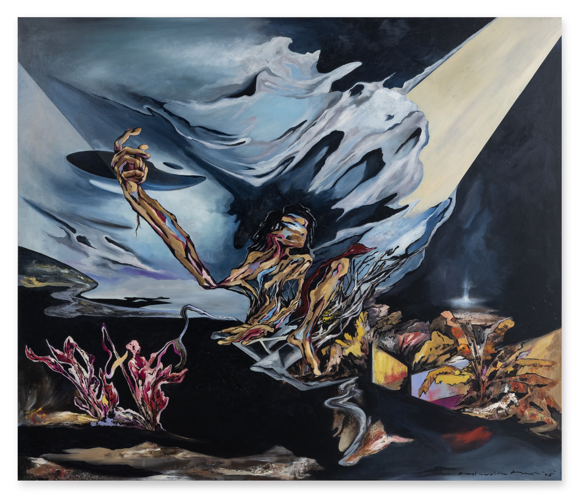 Hafizuddin Azman Mengintai Harapan, 2025 Oil on canvas 143 X 168 cm