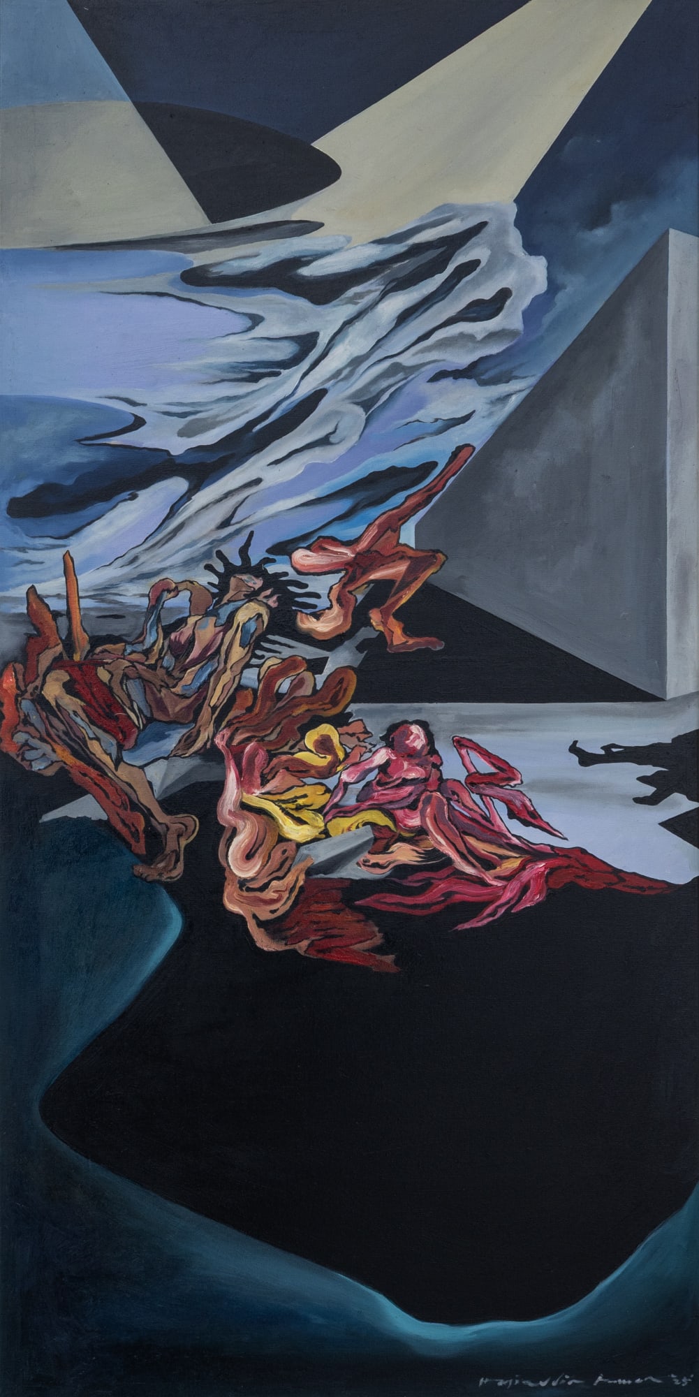 Hafizuddin Azman Detik Yang Berlalu , 2025 Oil on canvas 133 X 66 cm