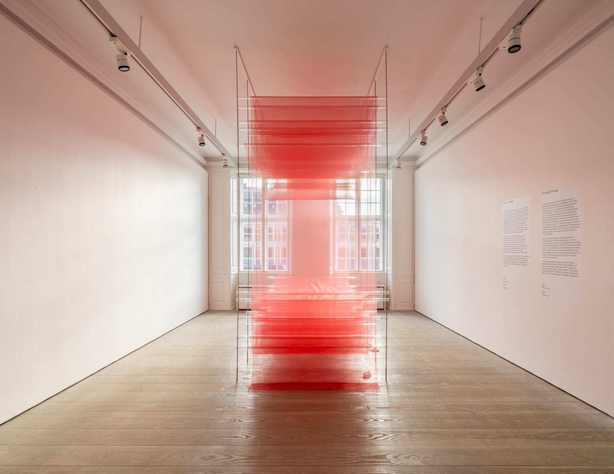 Installation view, Tove Storch, Slumping, 2024. Gammel Strand. Photo: David Stjernholm