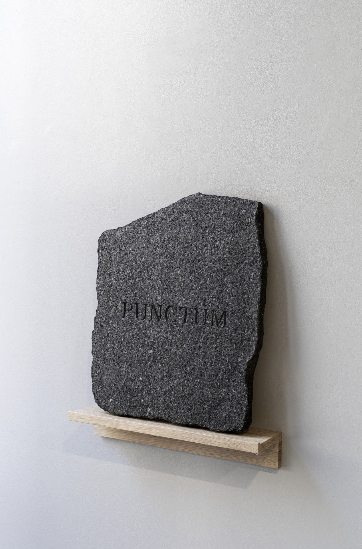 Punctum (After Barthes), 2021 Carved stone & wall piece, approx. 38x52x3cm