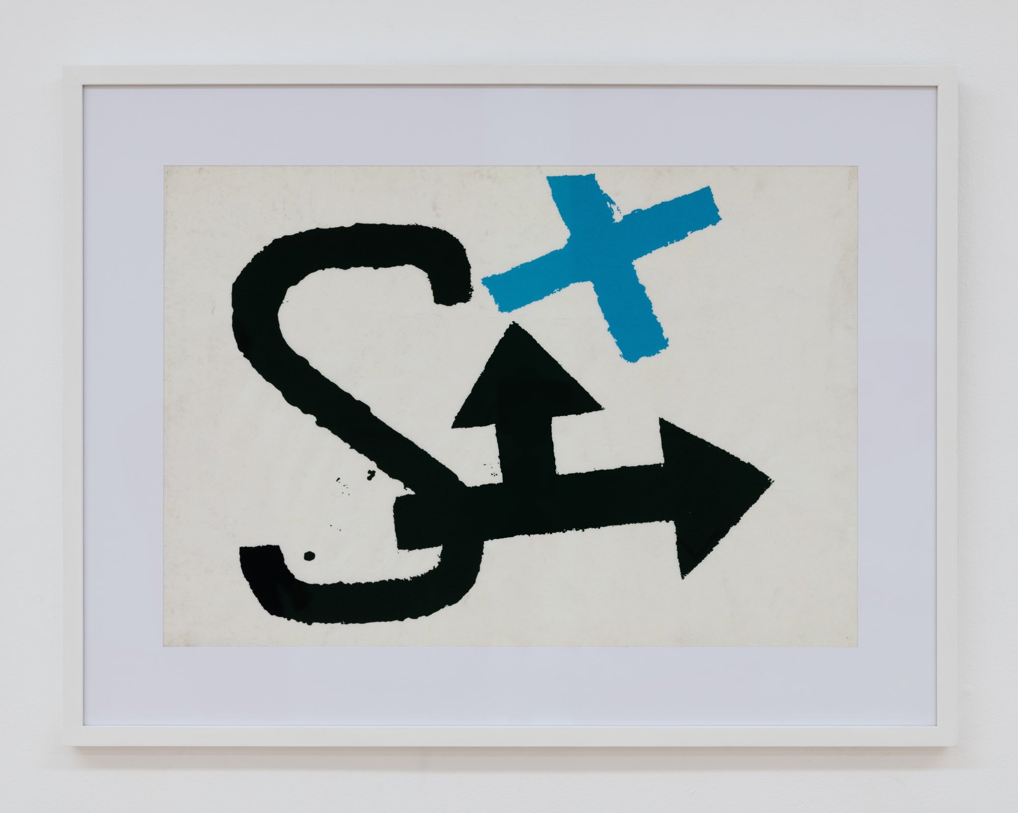Jannis Kounellis Untitled (segnali), 1962 painting on felt with frame 68,5 x 90 x 3,5 cm