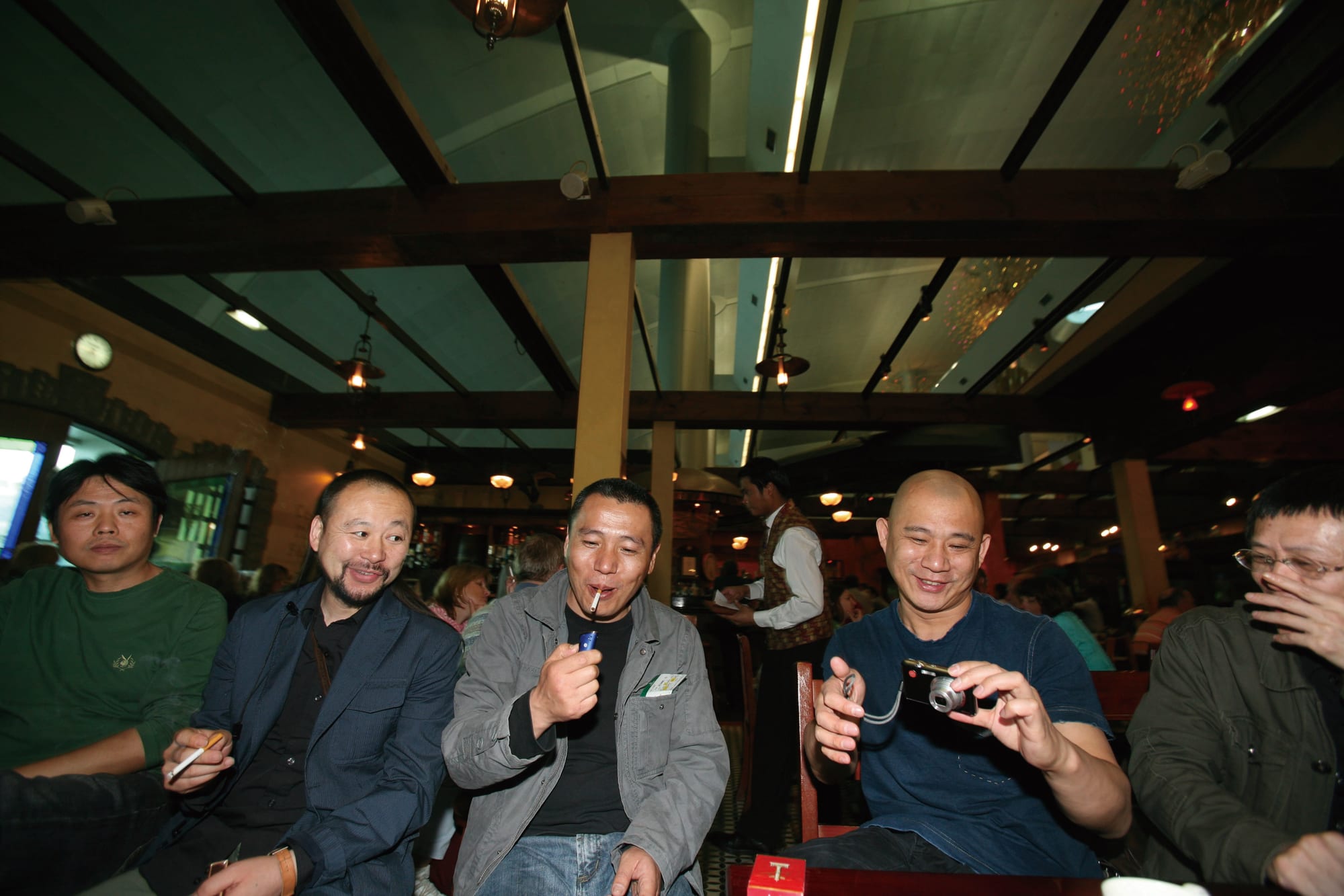 Xue Song with Song Yonghong, Cang Xin and Fang Lijun in Greece in 2008