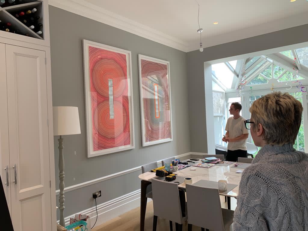 Installation of Pink Window and Orange Window in London home.