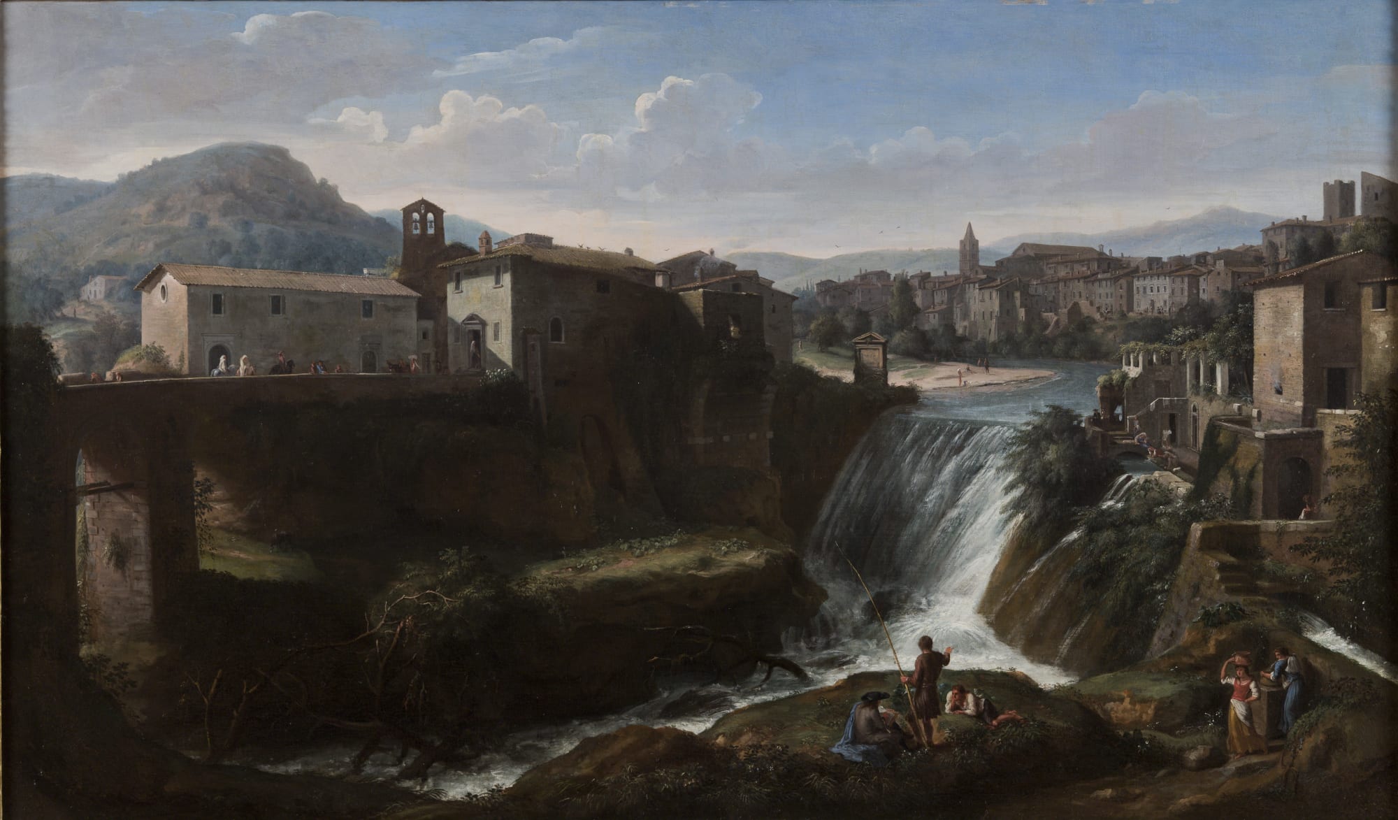 GASPAR VAN WITTEL View of the Old Aniene Waterfall, Tivoli