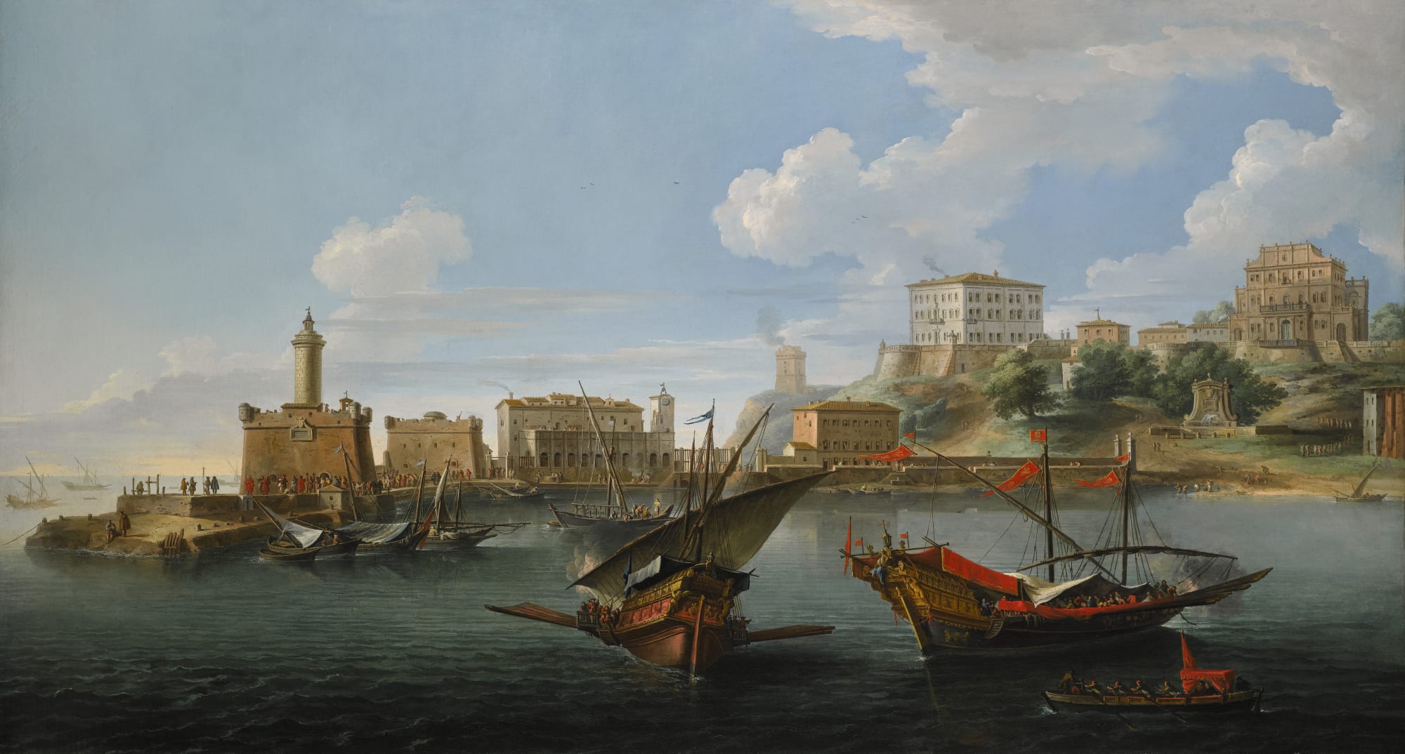 Paolo Anesi View of Villa Corsini and Villa Albani, Anzio