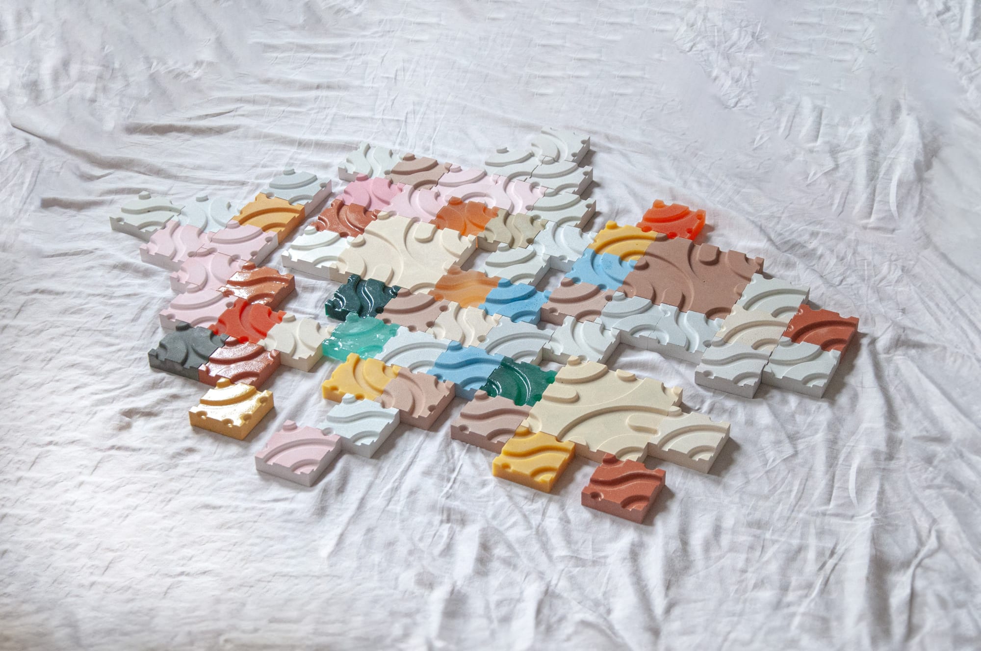 Aleksandar Bursac No Wrong Answers I Cast resin, ResinCrete, pigments and mixed aggregates 2 x 77 x 56cm £3,120