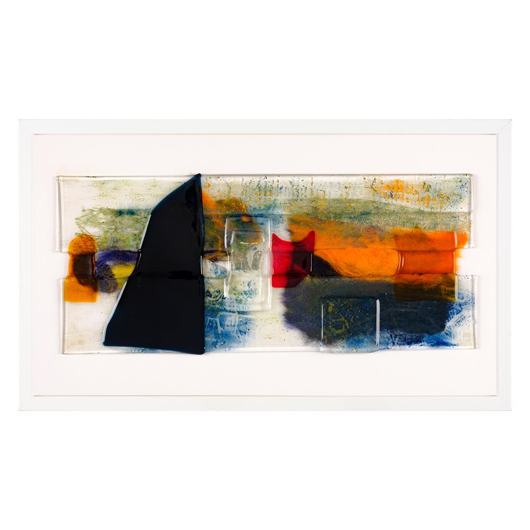 Miriam Habibe Fused Horizons Painting Mixed media, fused glass, textile and paint 70cmX40cm £1020