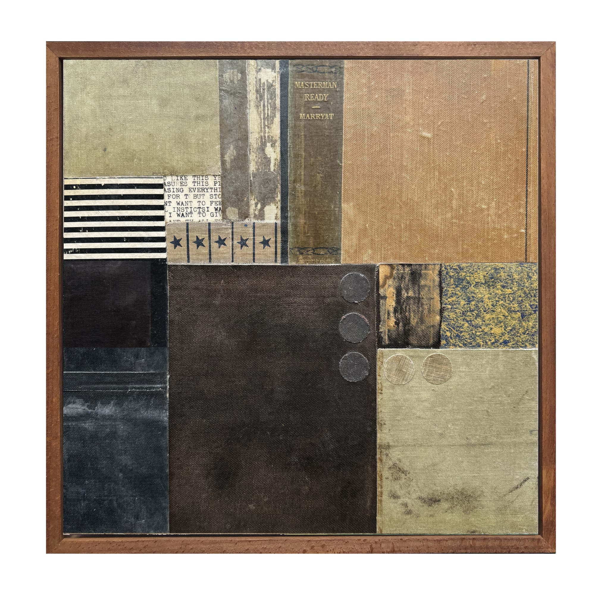 Emma Davis Hidden Truths Old book pages, book cloth, typewritten text on board 33 x 33 x 3cm £660