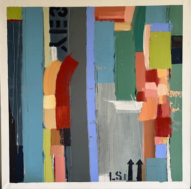 Lauraine Ellis Shaw CORNFLOWER Acrylic on canvas 91x91cm £2000