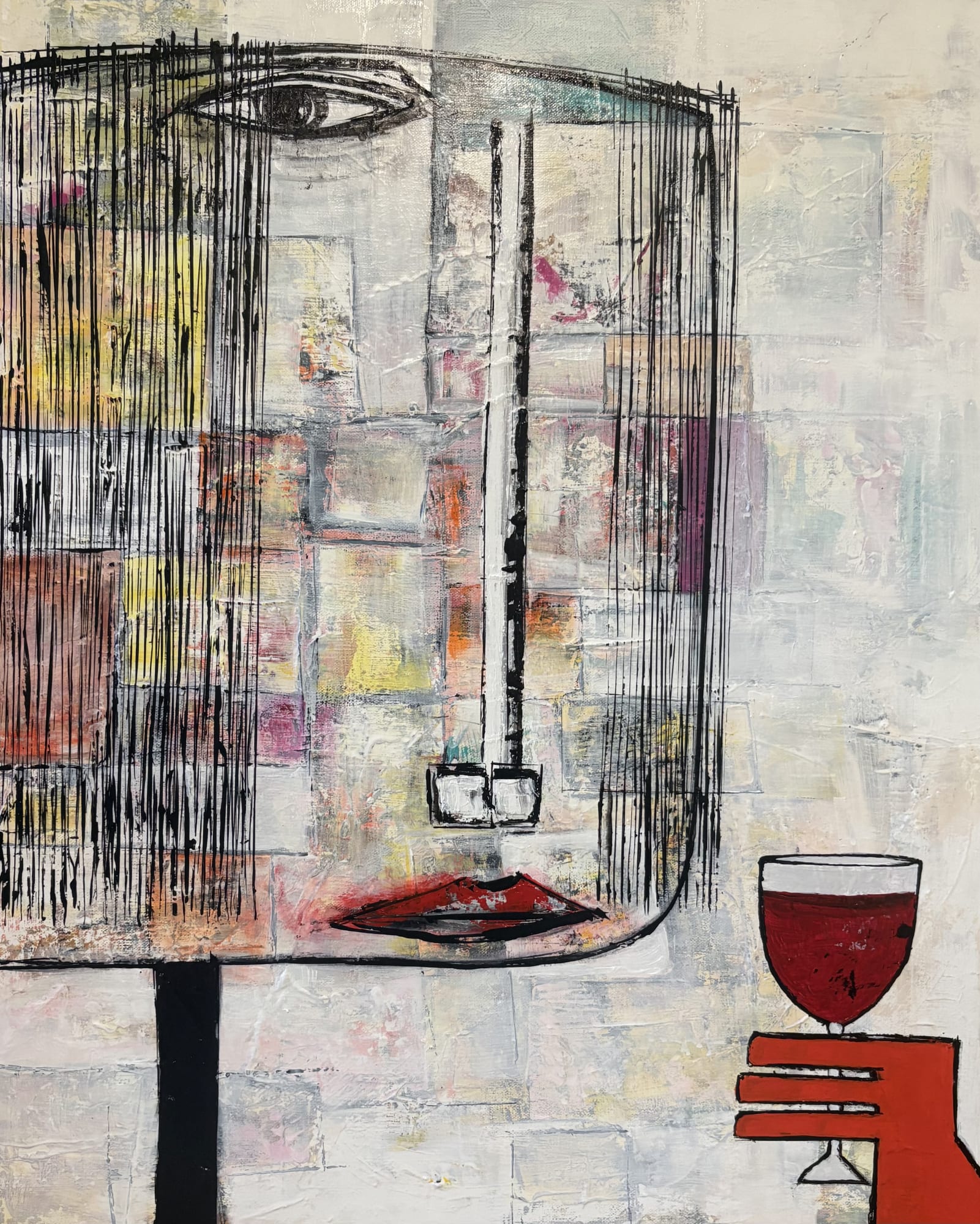 Claire Layman House Red Oil on canvas 76 x 61cm £1,600