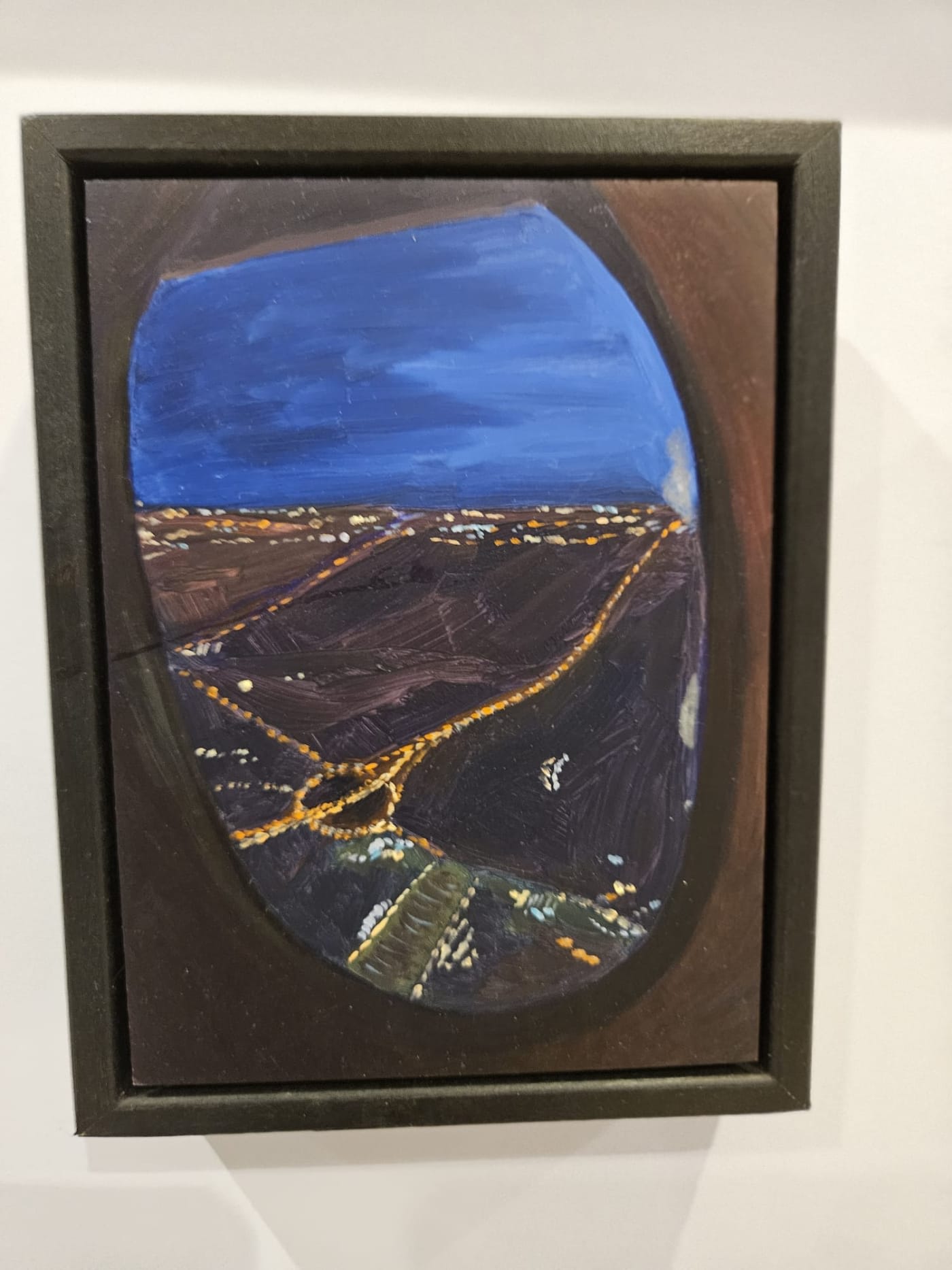 Nicole Price Night Flight 1 Oil on Aluminium 17 x 13cm £540