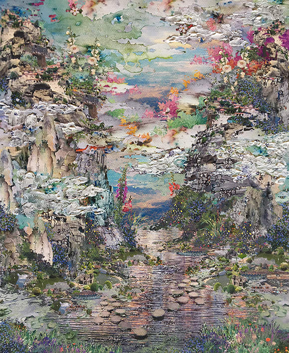 Jane Ward Tectonic #5 Digital media and collage 25x20cm £400