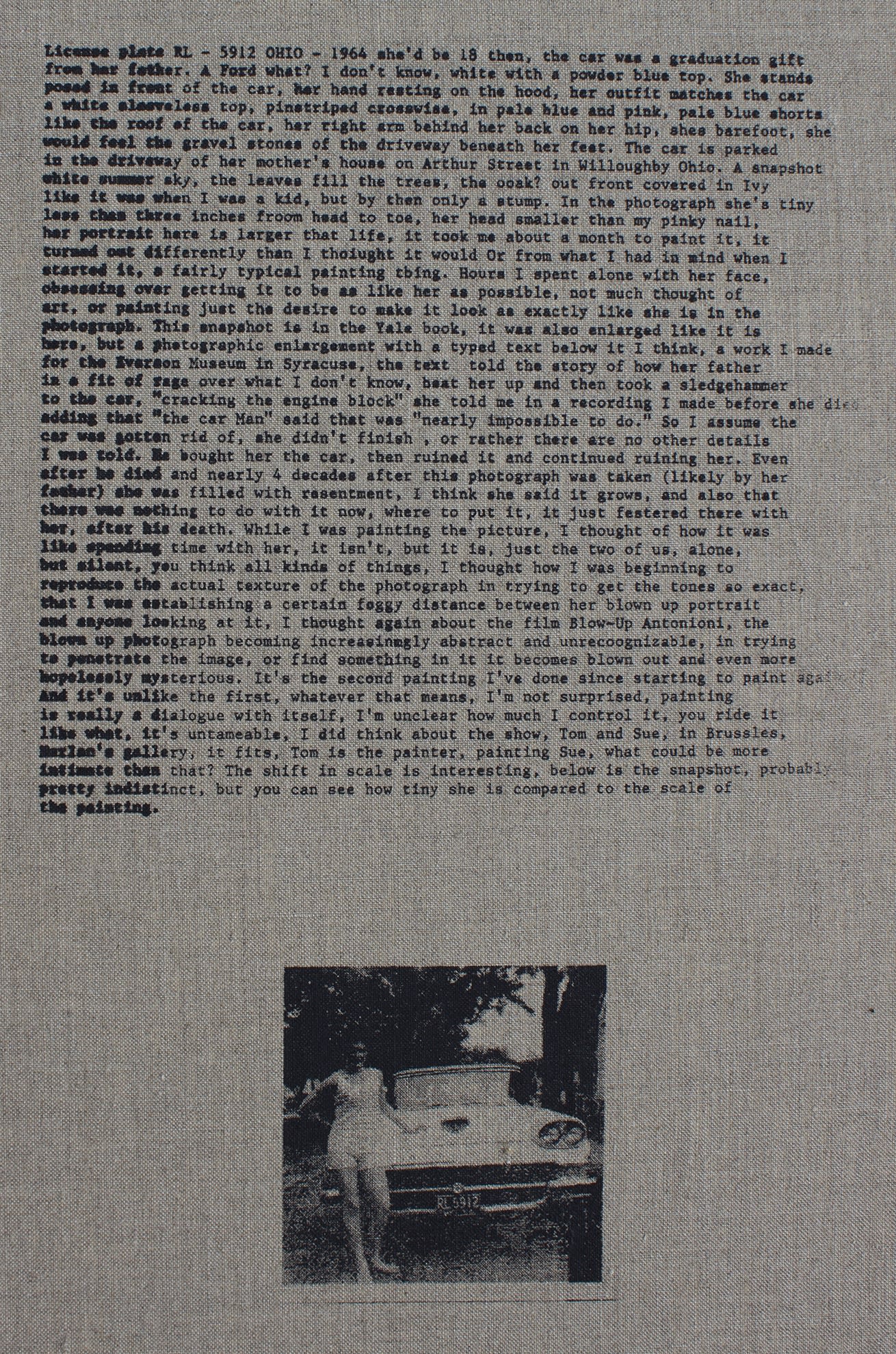 Sue (RL-5912 OHIO 1964, 2022 Oil on canvas 24 x 20 inches