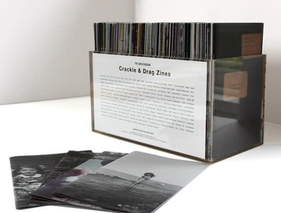 Crackle & Drag zines (from the Crackle & Drag series), 2014 Digital offset Each zine 5 ¼ x 8 ¼ inches, with page counts between 8-100. Box dimensions: 11 5/8 x 6 3/8 x 6 inches Edition 10 + 2 AP (signed + stamped)