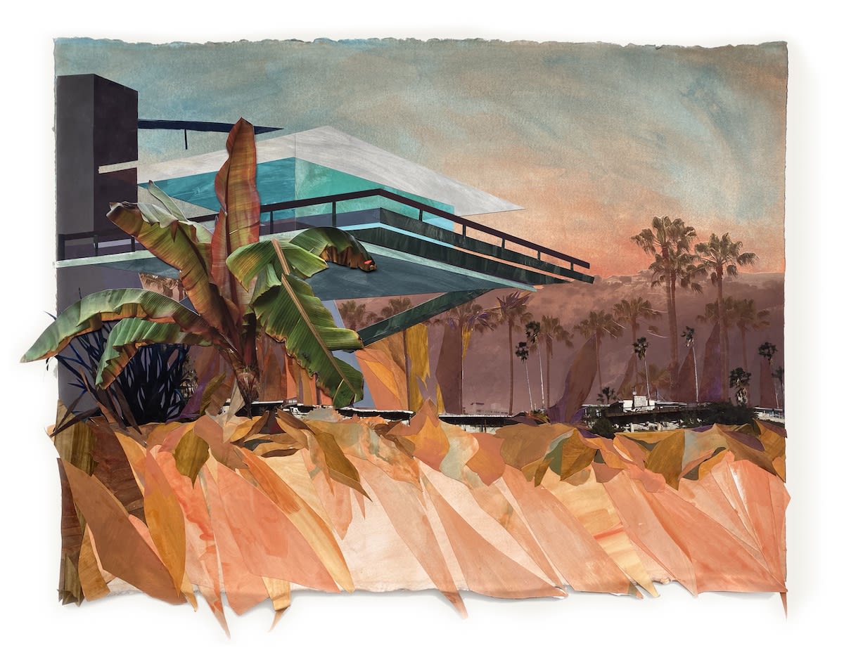 Archival photo and gouache collage