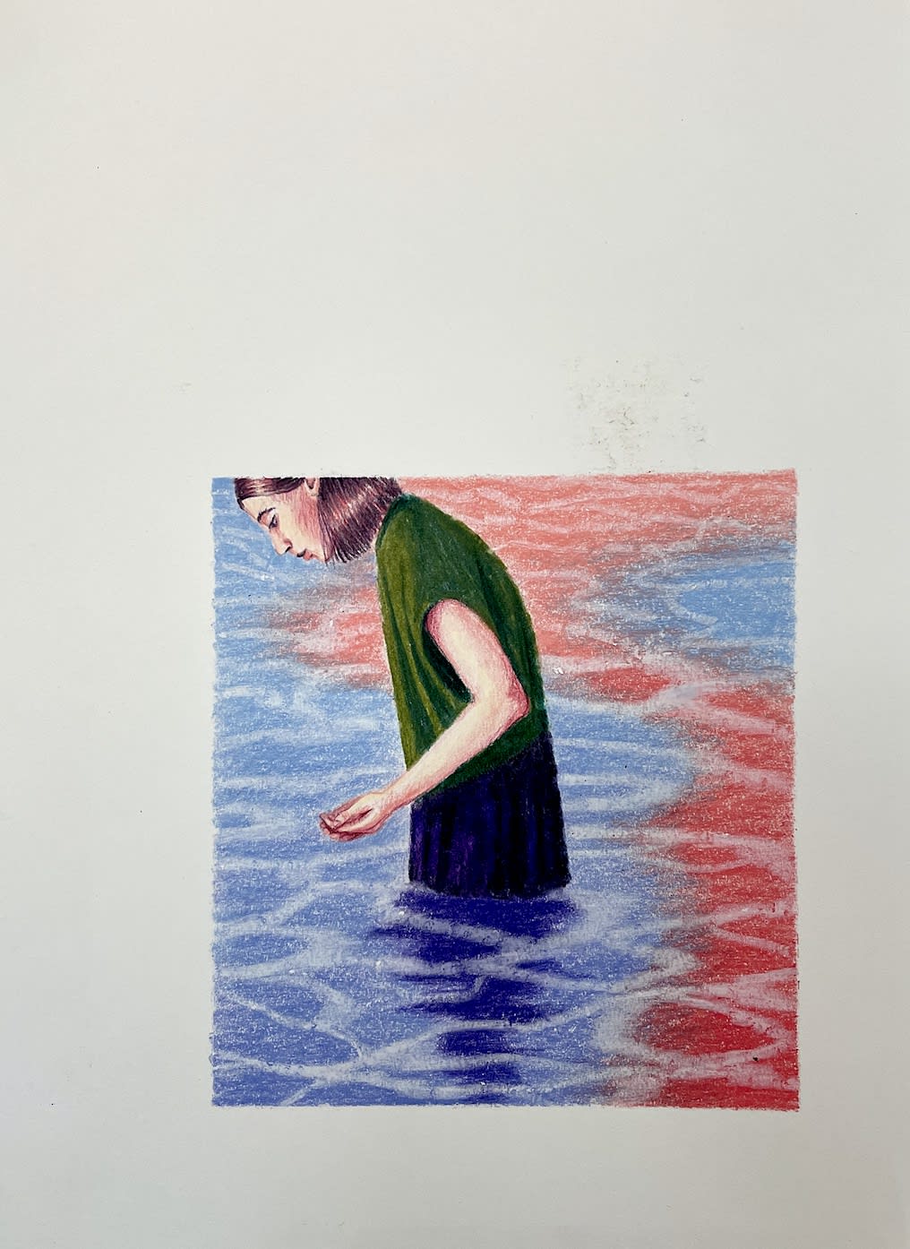 Colored pencil on paper