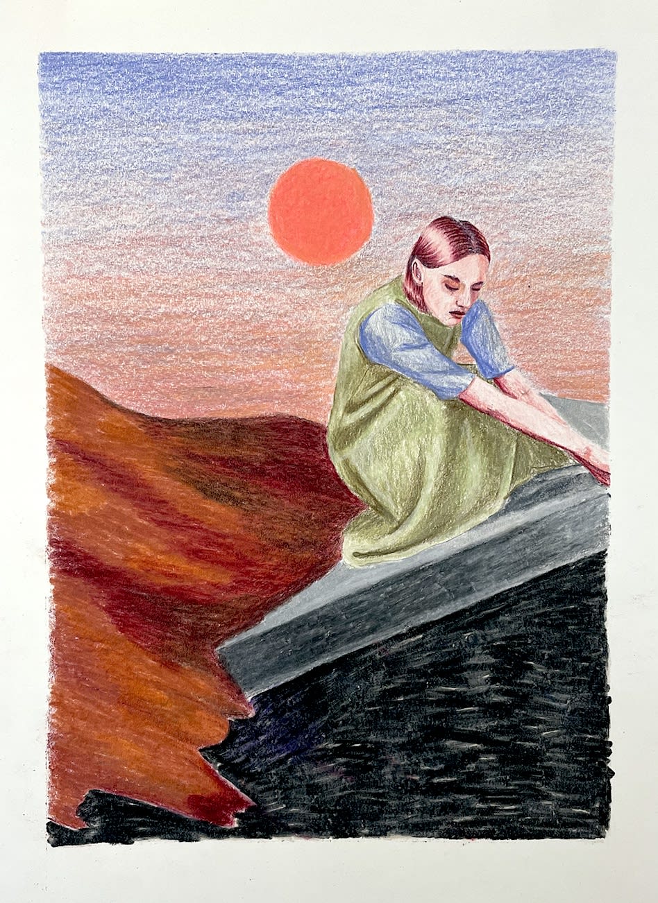 Colored pencil on paper